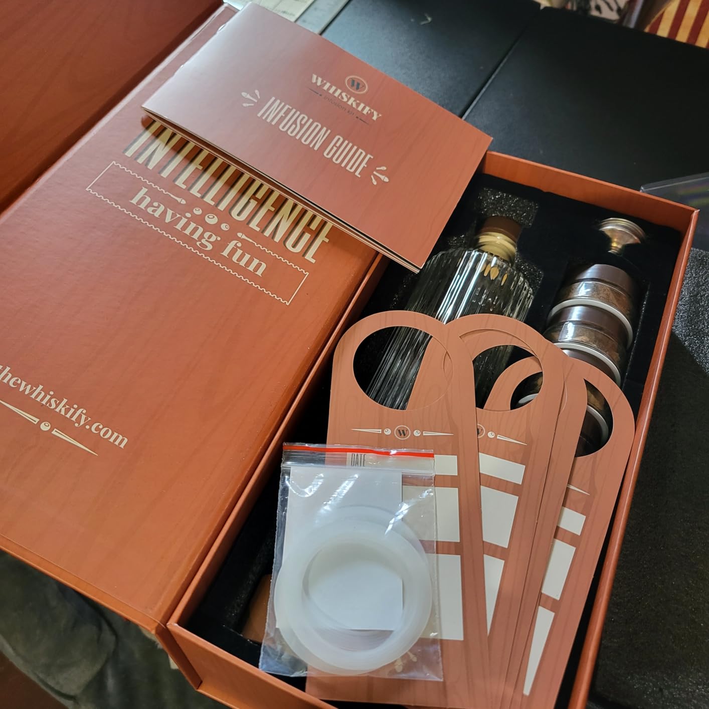 DIY Whiskey Gifts for Men - Whiskey Infusion Kit & Whiskey Decanter Set | Bourbon Gifts for Men, Birthday Gift for Dad & Fathers Day Gifts, Cocktail Maker for Christmas & Valentines Day by Whiskify customer photo 2