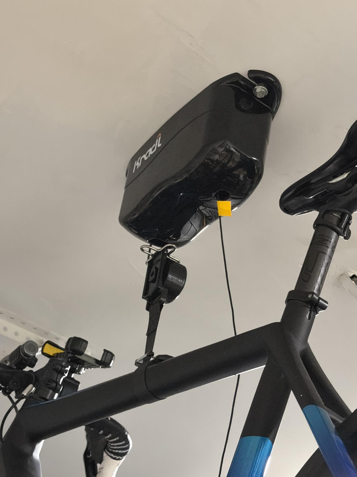 Kradl Spring-Powered Ceiling Bike Hoist and Rack for Effortless Storage, Hanging Bicycle Lift Without Electricity, Ropes, or Manual Pulleys customer photo 2