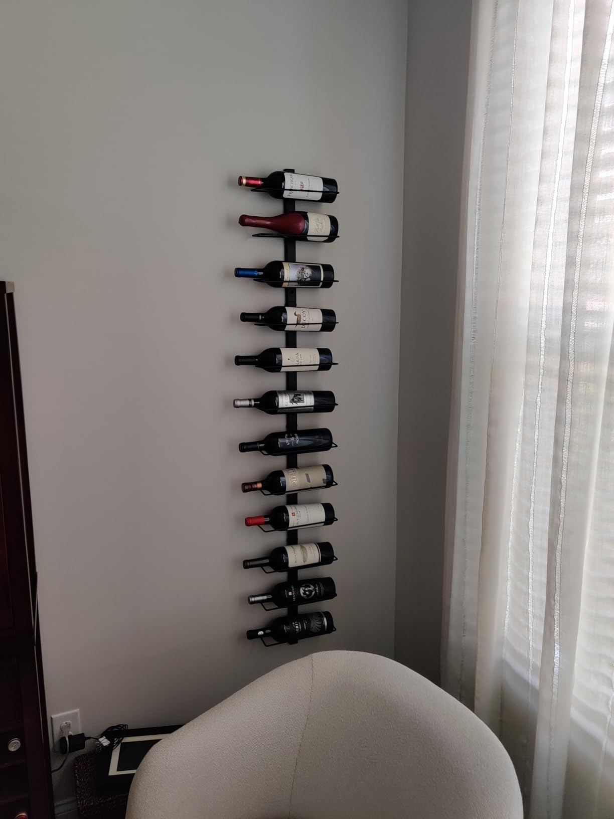 X-cosrack 36 Bottle Wall Mounted Wine Rack, Modular Hanging Wine Rack for DIY Display, Detachable 3 Pack Wine Bottle Holder, Black Metal Storage Rack for Bar, Kitchen, Cellar, Restaurant customer photo 2