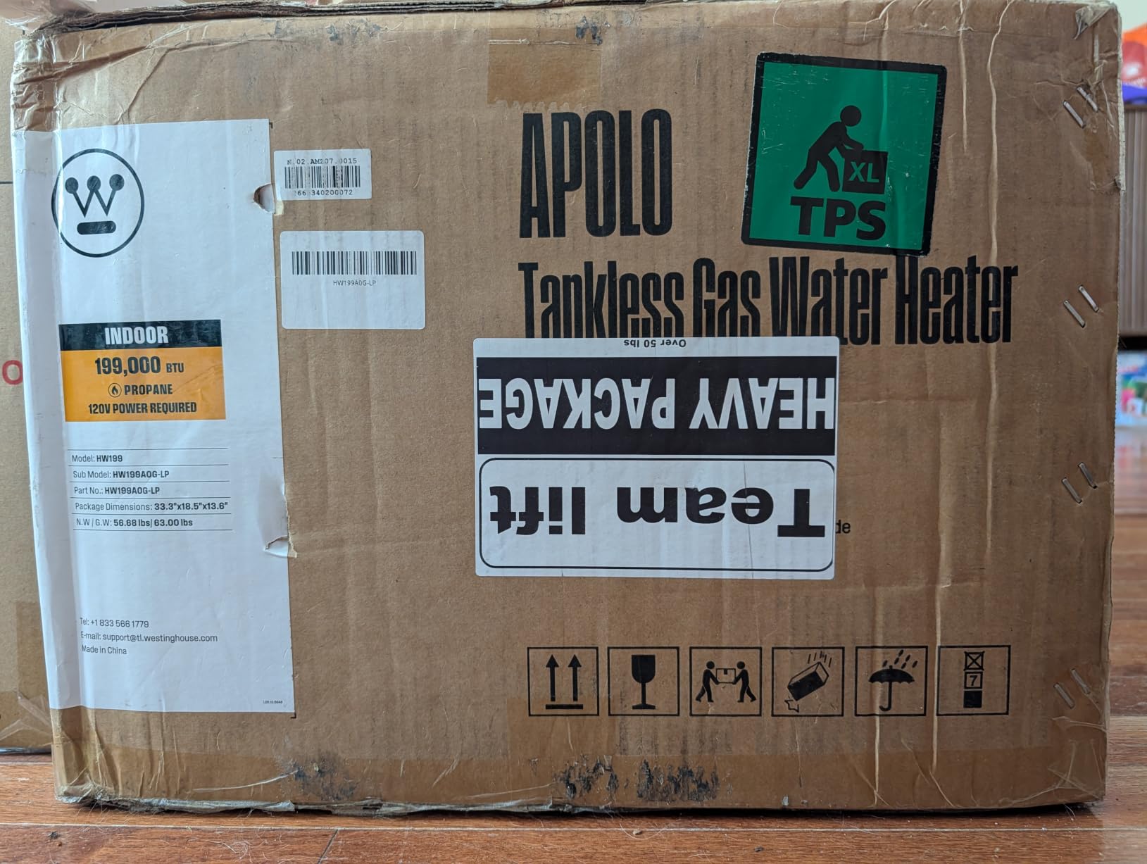 Westinghouse Tankless Water Heater Natural Gas Outdoor, CSA Certified | 8.1 GPM, 180,000 BTU, Whole-House Instant Hot Water Heater, ±1F Temp Stability, Non-Condensing, Supports 3-5 Fixtures customer photo 2