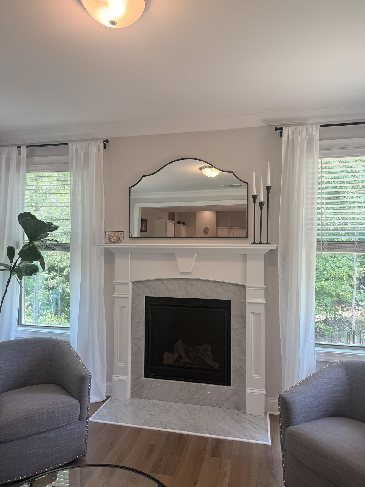 Besdomus Gold Scalloped Wall Mirror: 40