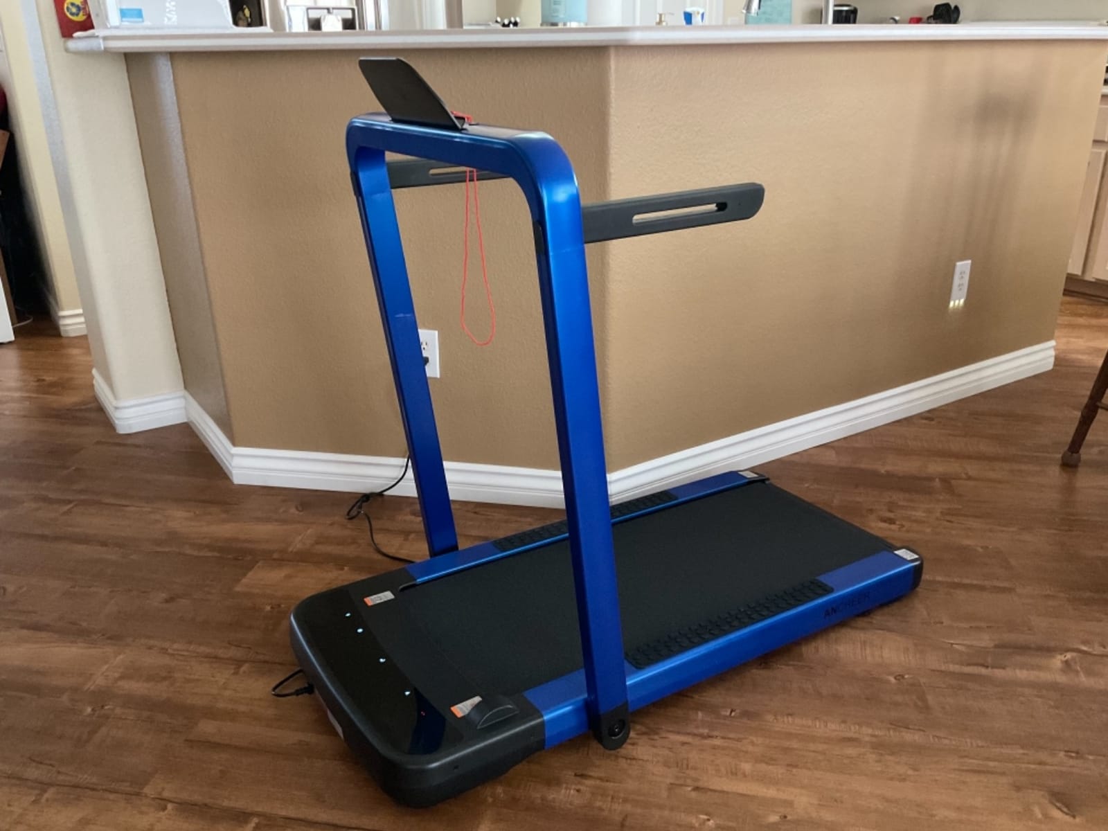 Height-Adjustable Desk Treadmill with 15% Incline for Home Office Workout | 8 in 1 Folding Treadmill 450lbs Weight Capacity, 3.5HP Quiet Portable Treadmill with Desk, 3 Type Control, Ready to Use customer photo 1