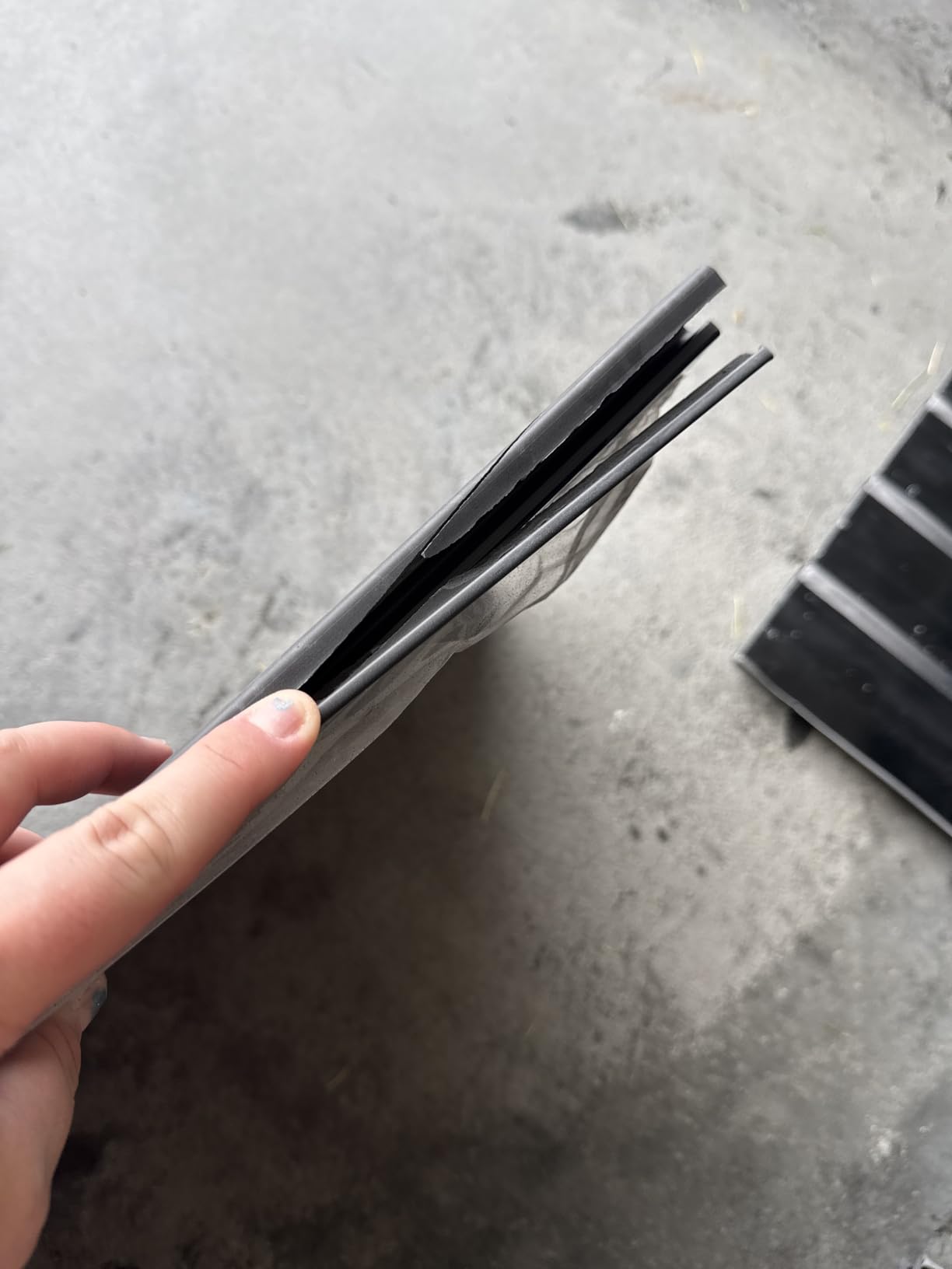 Slat Wall Paneling Garage Storage Systems & 16 Hooks (4x8 FT Black) | Heavy-Duty Pvc Slat Wall Panels for Home、Garage、Shop Wall Display & Organization | Waterproof, Corrosion-Resistant customer photo 2