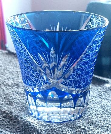 Edo Tokyo Kiriko 11 oz Whiskey Glass, Smoke-Gold Hand-Cut Design | Layered Smoke-Gold Old Fashioned Tumbler for Bourbon, Scotch & Whiskey, More Room for Ice, Gift Box Included customer photo 1