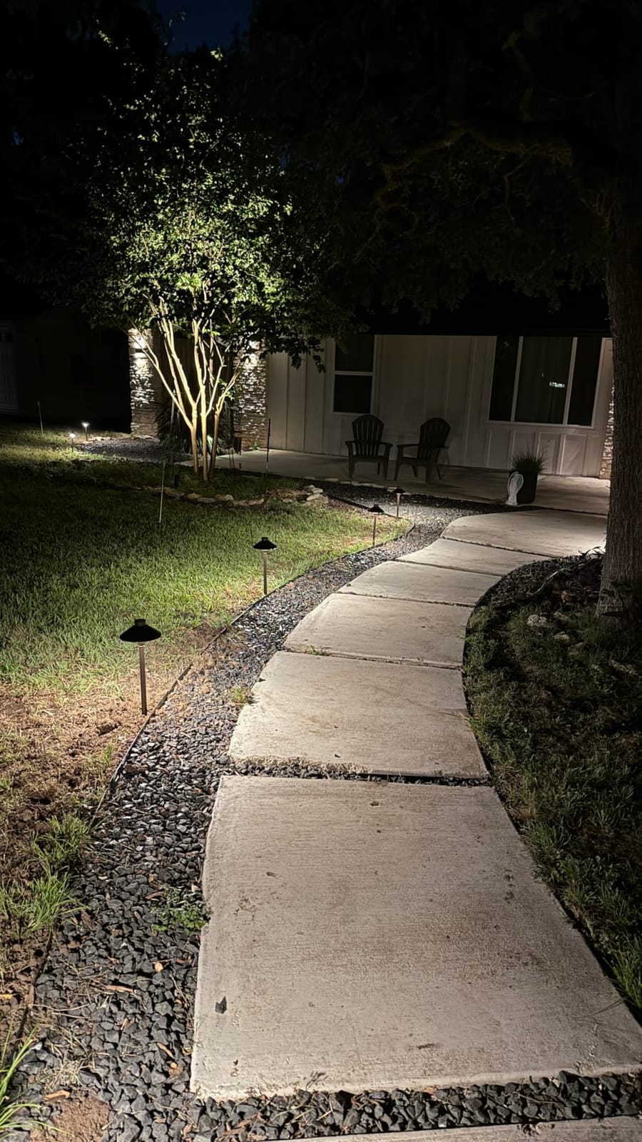 PARTPHONER Low Voltage Landscape Lighting 12-Pack, Aluminum 12V Pathway Lights with G4 Bulbs, Waterproof Oil Rubbed Bronze Color Wired Path Lights with Connectors for Walkway Yard Garden customer photo 1