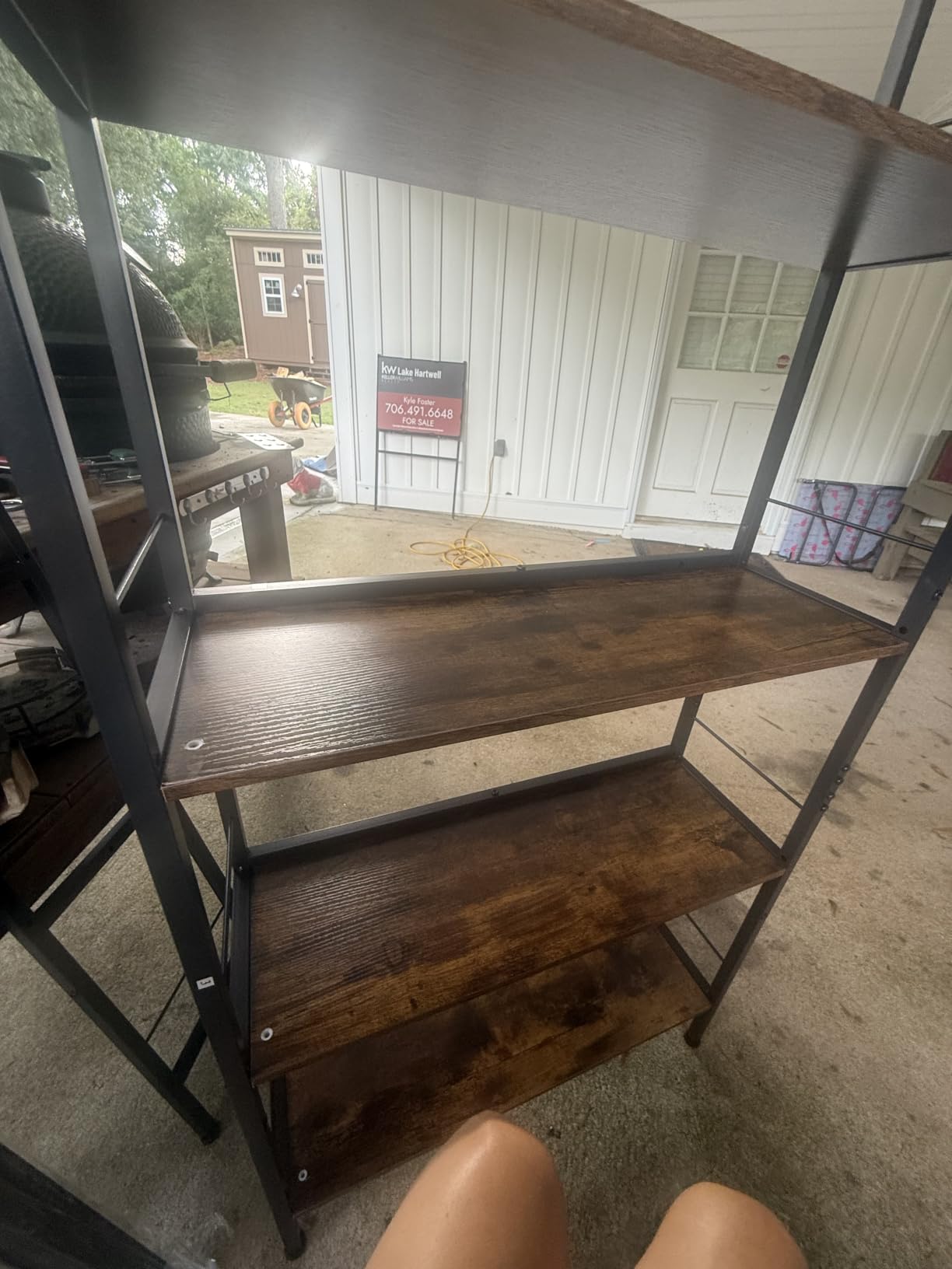 Huuger 5 Tier Bookshelf, L Shaped Corner Bookshelf with 10 Open Shelves, 49.4 Inch Straight Wide Bookcase with Metal Frame and Wooden Board, Adjustable Feet, Rustic Brown customer photo 1