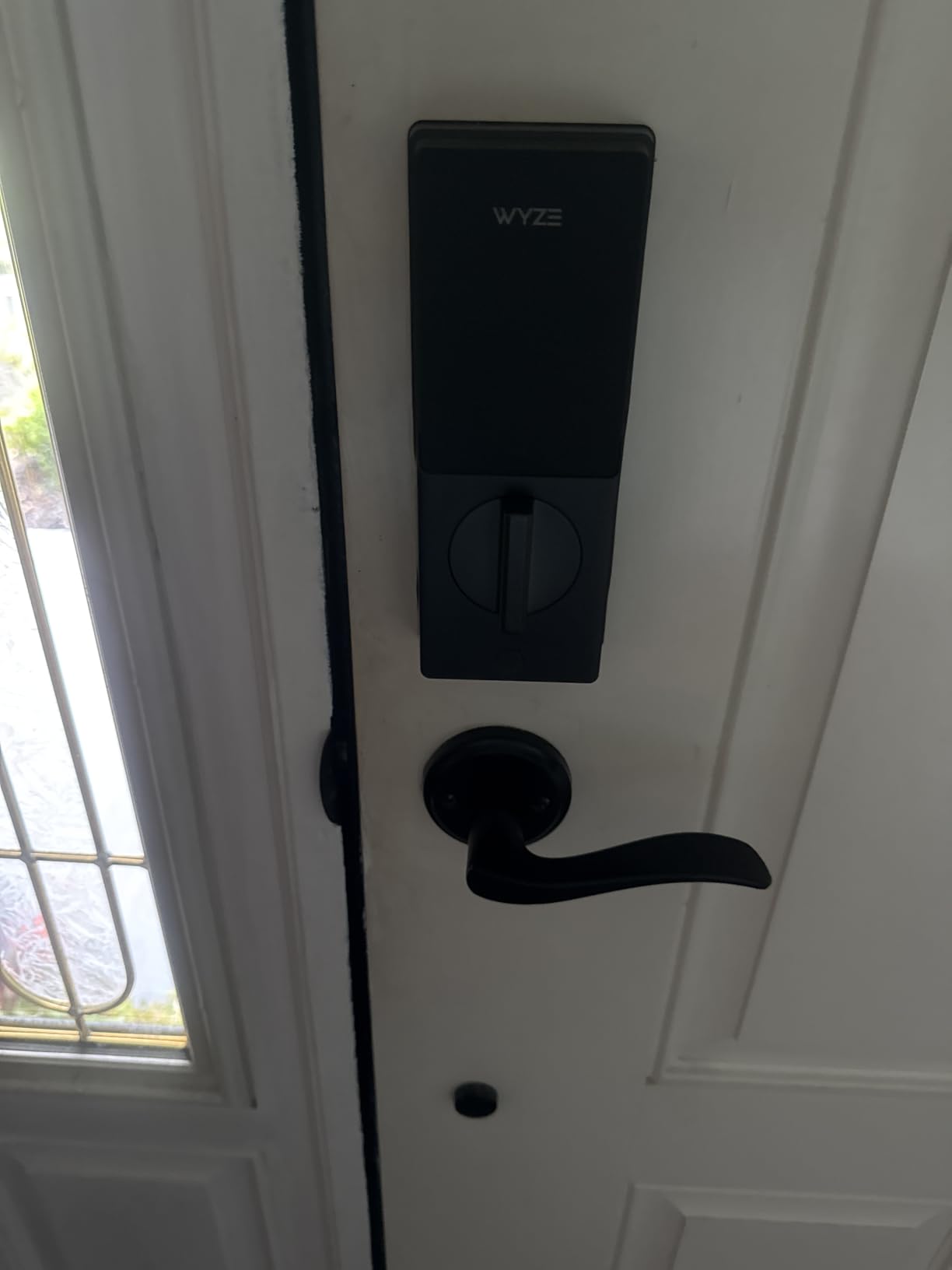 Wyze Palm Lock, Smart Door Lock with Palm Vein Recognition, Keyless Entry Smart Locks for Front Door, Keypad, Auto Lock, Dual Battery, Wi-Fi, Works with Alexa & Google, BHMA, IP53, Mechanical Key customer photo 2