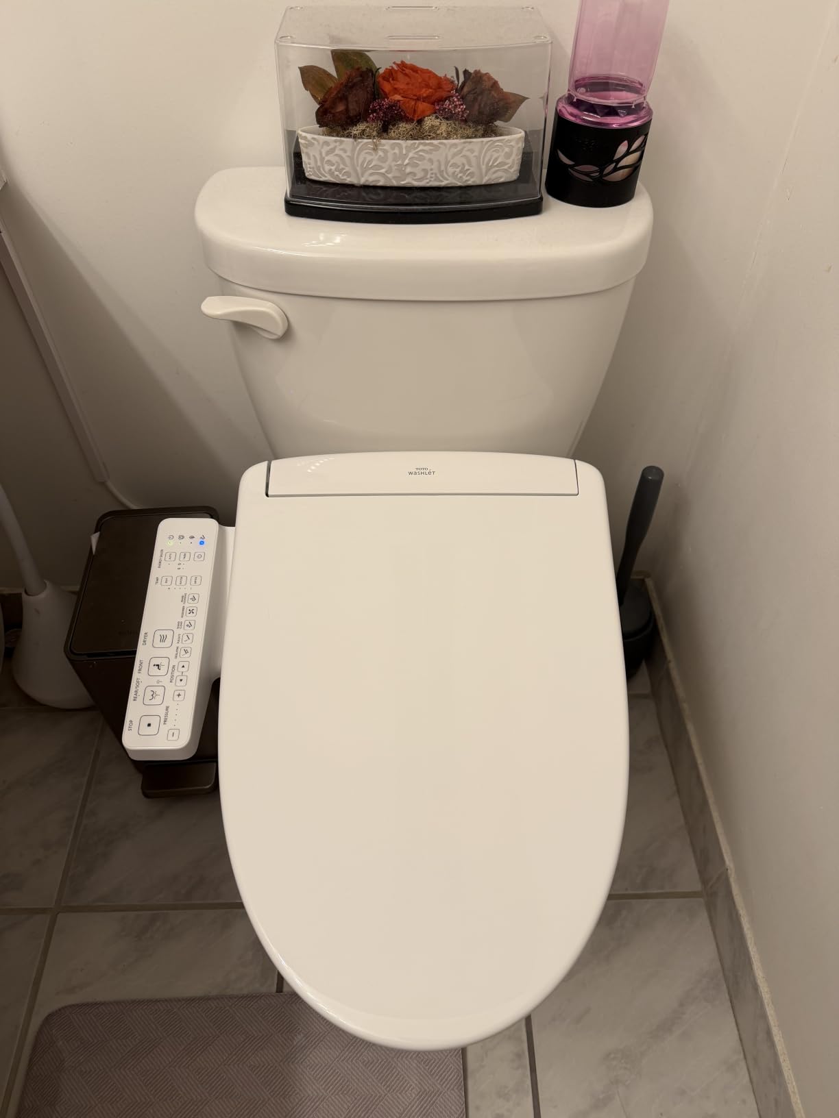 TOTO WASHLET S2 Electronic Bidet Toilet Seat with Instantaneous Water Heating, PREMIST and EWATER+ Wand Cleaning, Elongated, Cotton White - SW3346#01 customer photo 2