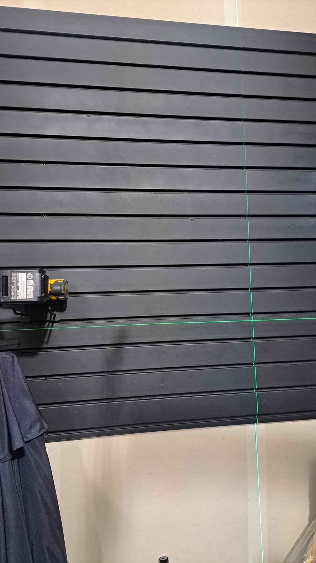 Brakki Slat Wall Paneling 4x8 Ft, Slatwall Garage Organizer Storage System | PVC Slatwall Panels, Garage Organization Product, Heavy Duty Wall Mounted, Tool Storage for Home, Black customer photo 1