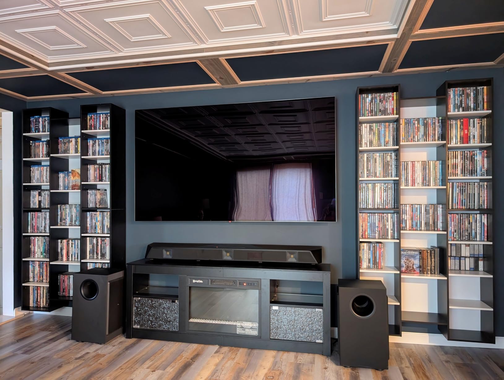 FOTOSOK 71'' H Bookshelf with 21 Cubes, Triple Wide Tall Bookshelf | 8 Tier Bookcase with 8 Adjustable Shelves, Large Bookshelf DVD/CD Media Tower Storage, Freestanding Display Shelf Cabinet customer photo 2