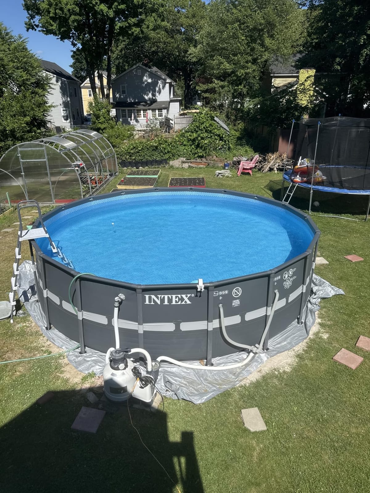 INTEX Ultra XTR 24ft x 52in Round Above Ground Swimming Pool Set w/Pump | 26339EP - 2800 GPH Sand Filter Pump, Ladder, Pool Cover & Ground Cloth Included - Strong Galvanized Steel Frame customer photo 2