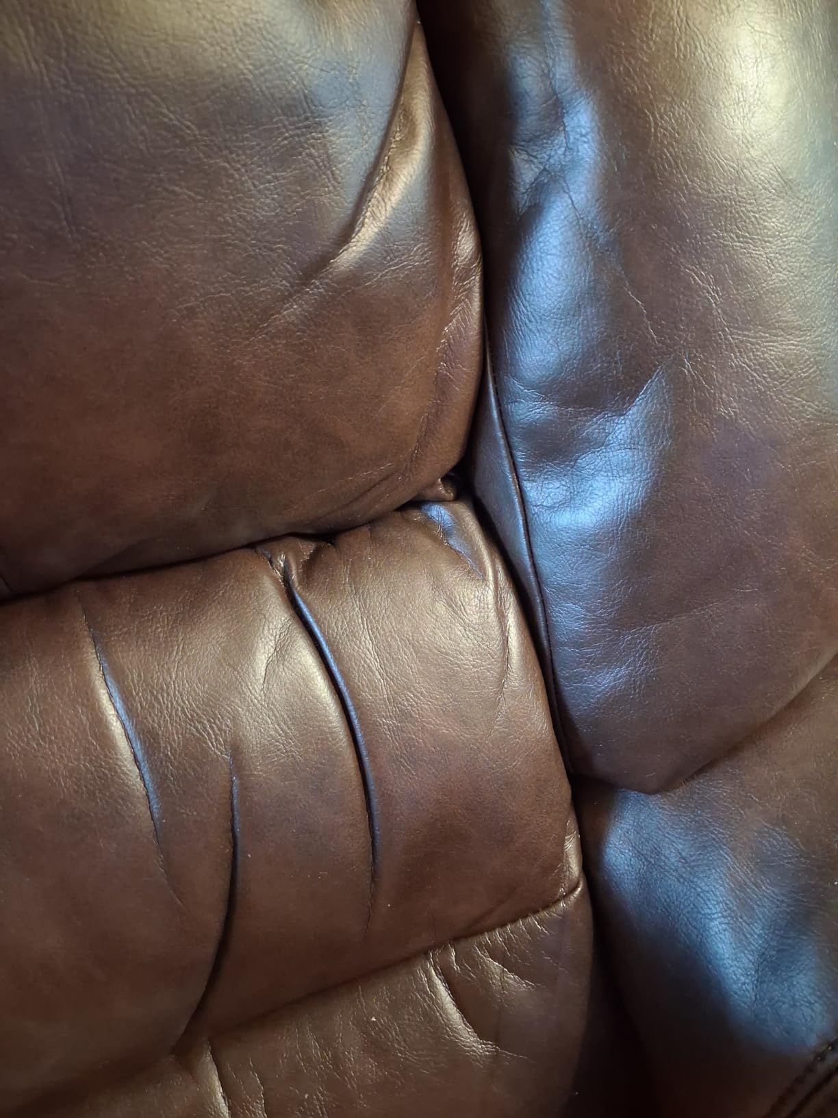 CANMOV Rocker Recliner Chair, Leather Recliner Chair with Overstuffed Backrest and Armrests, Manual Single Sofa for Living Room, Bedroom, Nut Brown customer photo 1