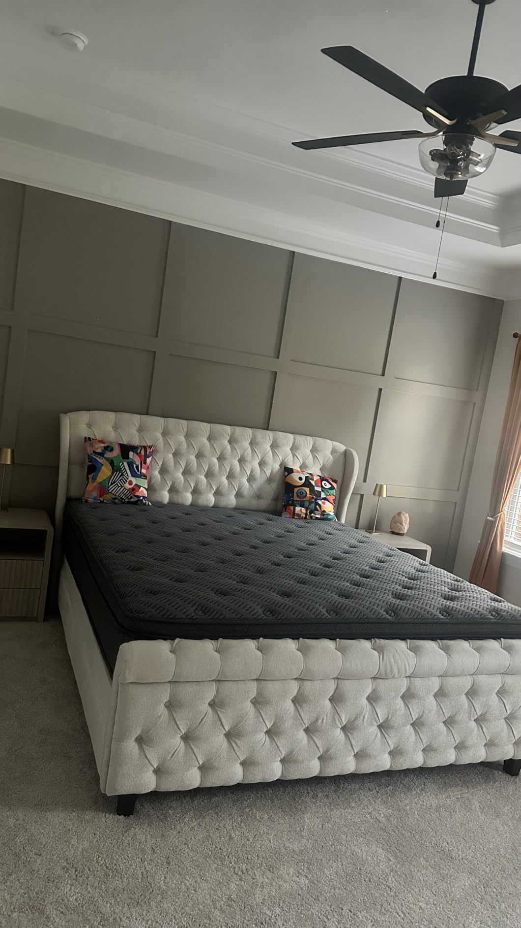 inight King Size Cooling Hybrid Mattress, 12 Inch Medium Firm, Pocket Coils | Undisturbed Couples Sleep. Pocket coils absorb motion and cooling foam releases heat so two sleepers rest cool all night customer photo 2
