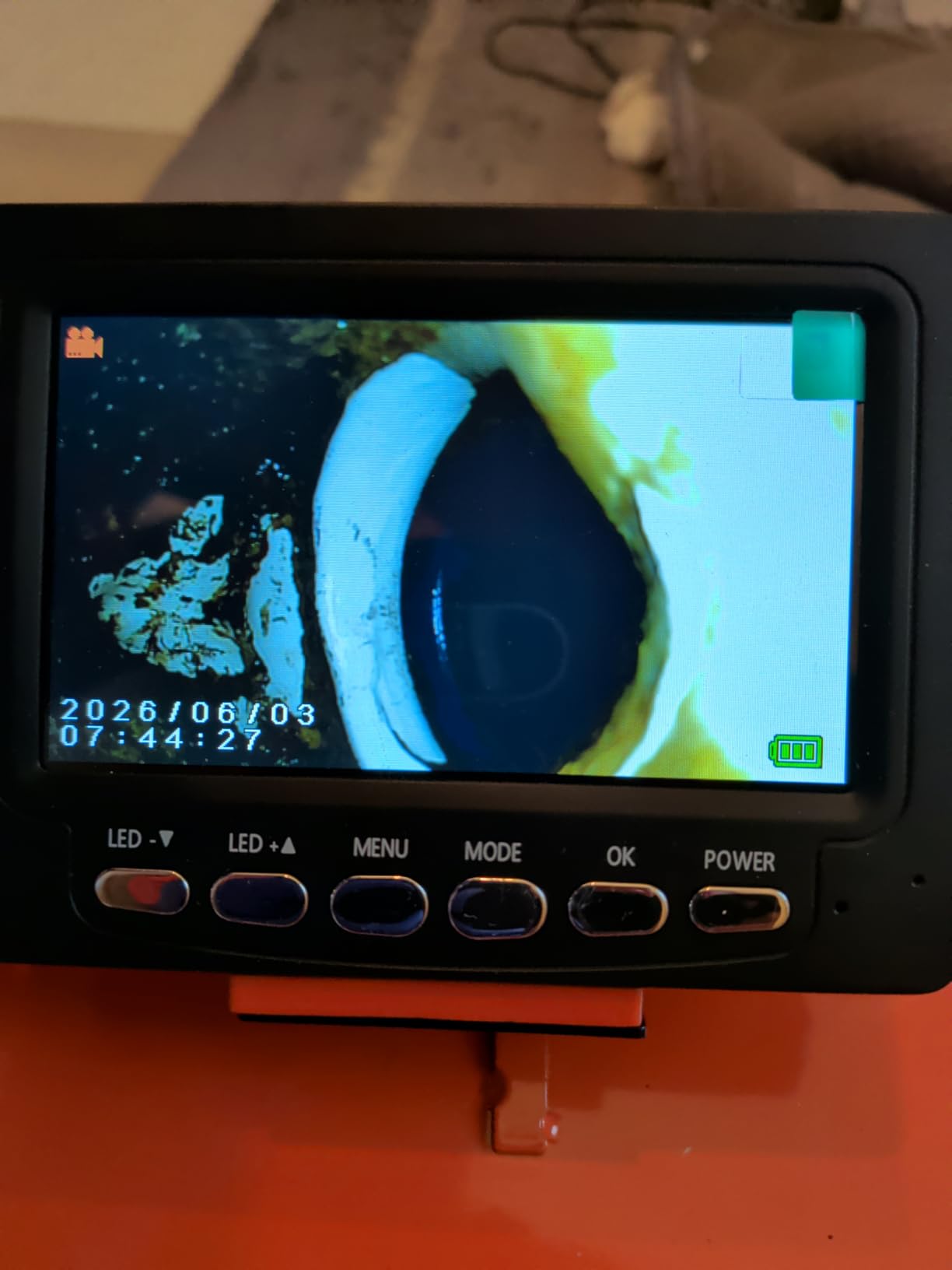 Sewer Camera 100FT/30M Pipe Inspection Borescope Endoscope Camera with Light 12 LEDs 4.3 inch IPS Screen 32GB Card customer photo 1