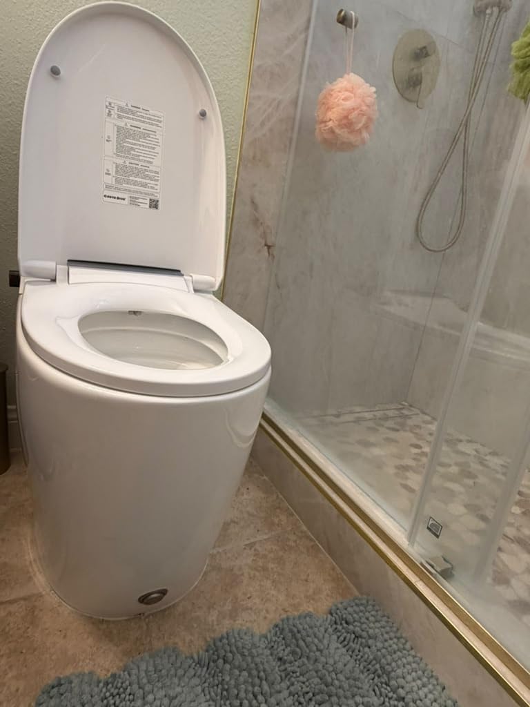 CASTA DIVA CD-W10V Non-Electric Bidet Toilet, Elongated, Gold | MAP 1000g Powerful Flush Smart Toilet, ADA comfort height, air pressure assisted, soft open/close, Foot-kick Flush, 1.0 GPF customer photo 1
