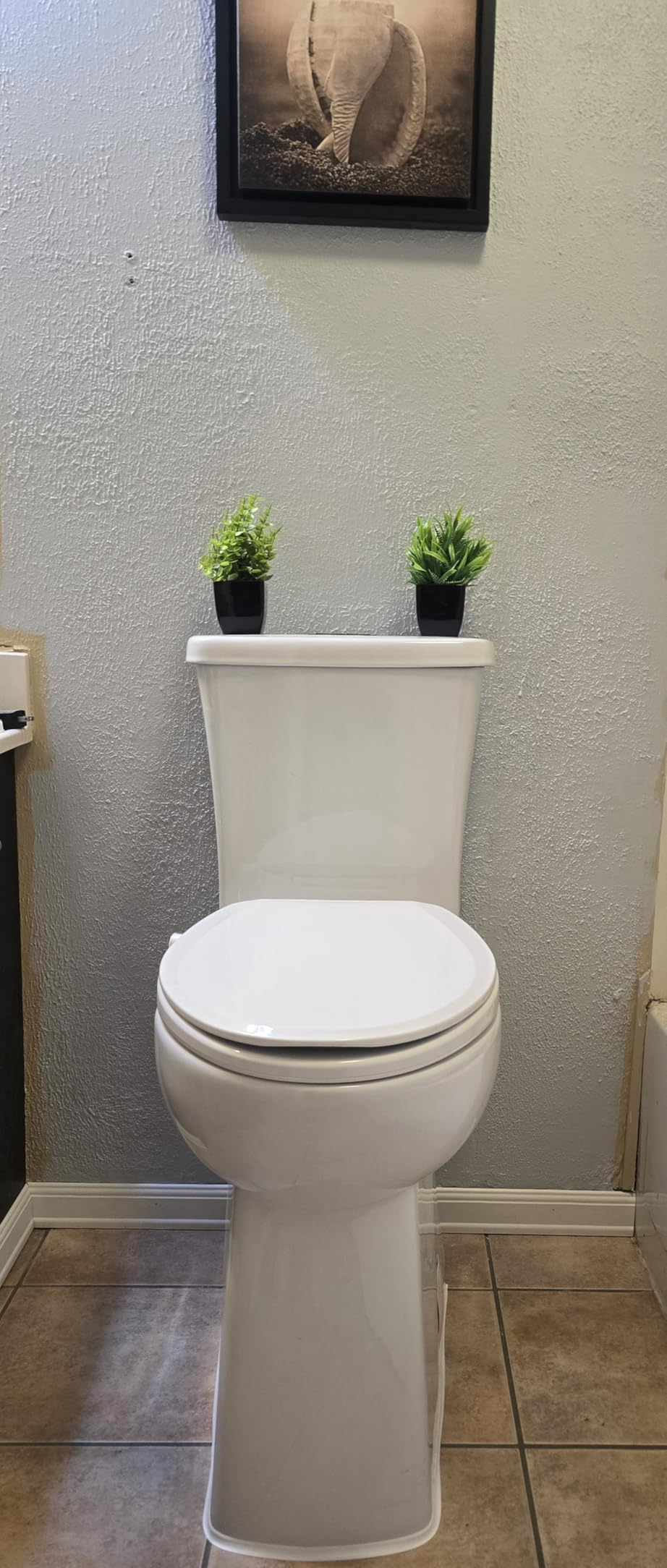 21 Inch Tall Toilet With Skirted Design, Los Flexi Two Piece Extra High Toilet for Tall Height & Seniors, 1.1/1.28 GPF Dual Flush, Powerful Siphon Jet, Quick Install and Soft-Close Seat, 12'' Rough-In customer photo 1