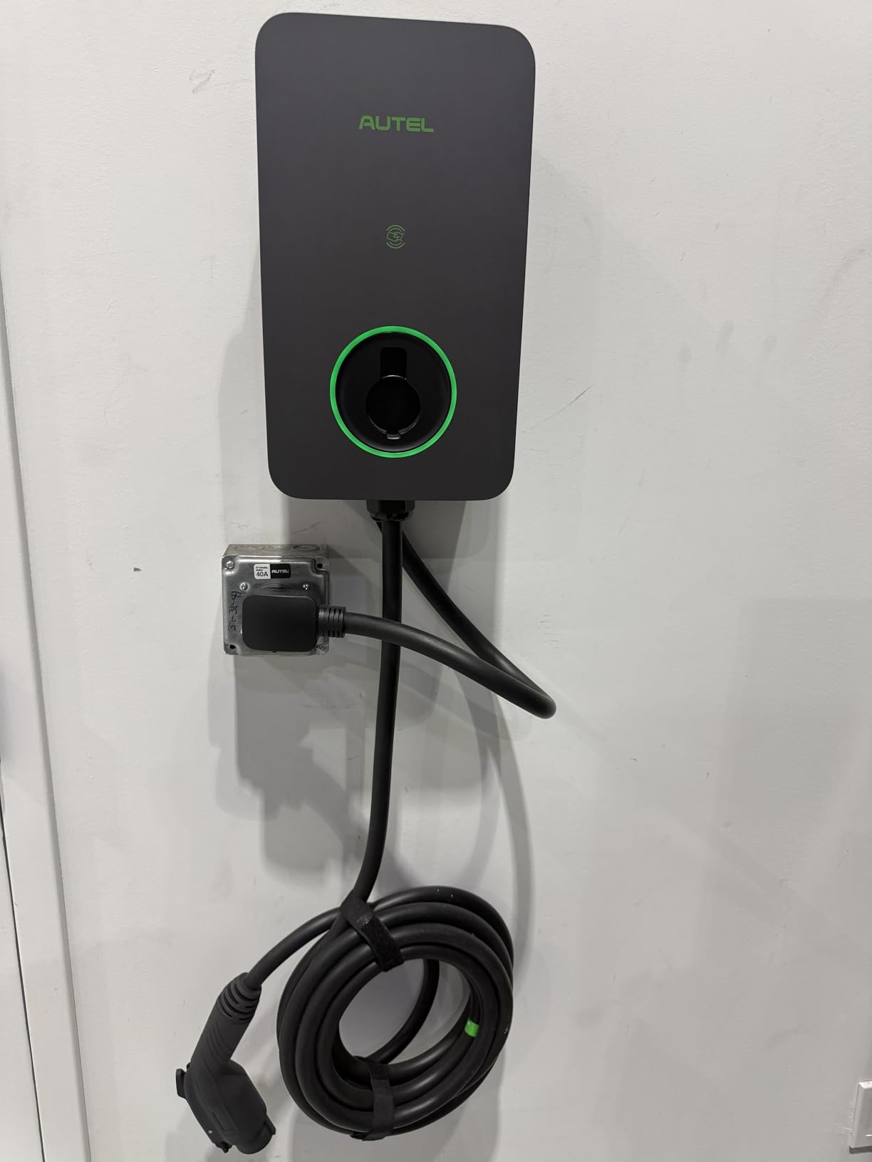 Autel MaxiCharger Level 2 Electric Vehicle (EV) Charger, up to 80 Amp Fast Charging EV Charger Level 2, Integrated Cloud with AI, Indoor/Outdoor Charging Stations J1772, Hardwired customer photo 1