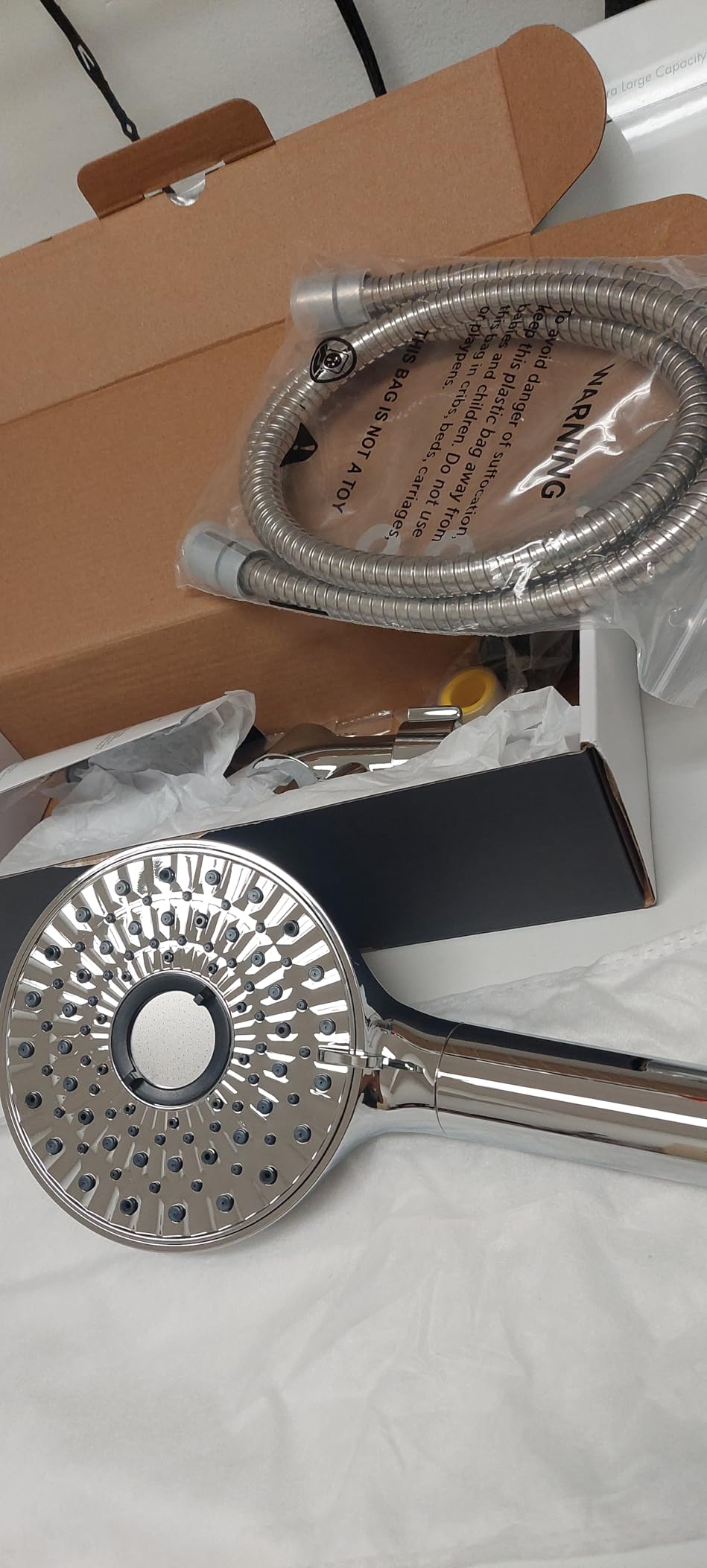 Magichome Filtered Shower Head with Handheld, 10-Mode Adjustable Detachable Chrome Showerhead w/Stainless Hose, Water Softener Filter Beads for Hard Water - Remove Chlorine, Reduce Dry Itchy Skin customer photo 2