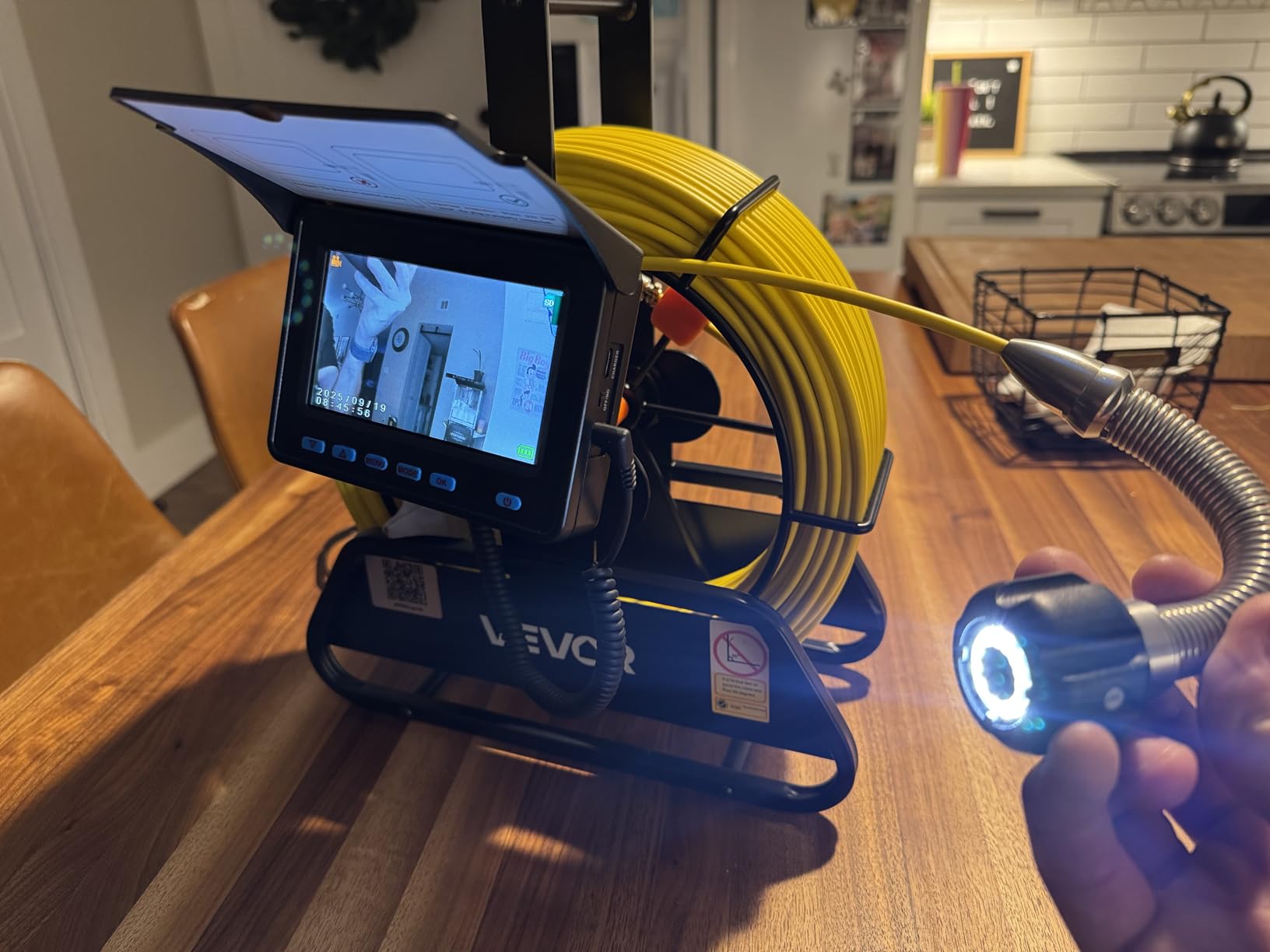 VEVOR Sewer Camera, 164 ft/50m, Self-Leveling Drain Inspection Camera with 4.3 inch 1080P HD Screen, IP68 Waterproof customer photo 1