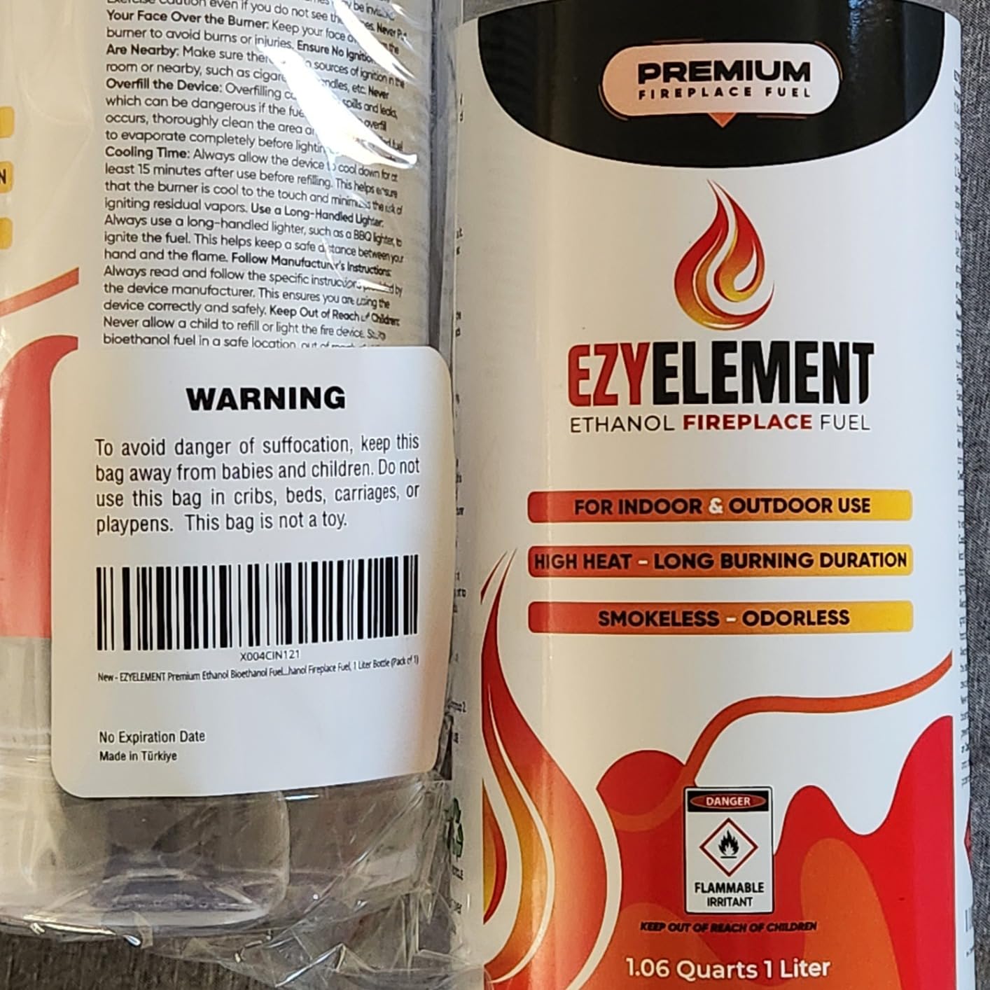 Premium Bioethanol Fireplace Fuel 3x1 Liter - Cleaner-Burning Bioethanol Fuel for Tabletop Fireplaces & Fire Pits customer photo 1