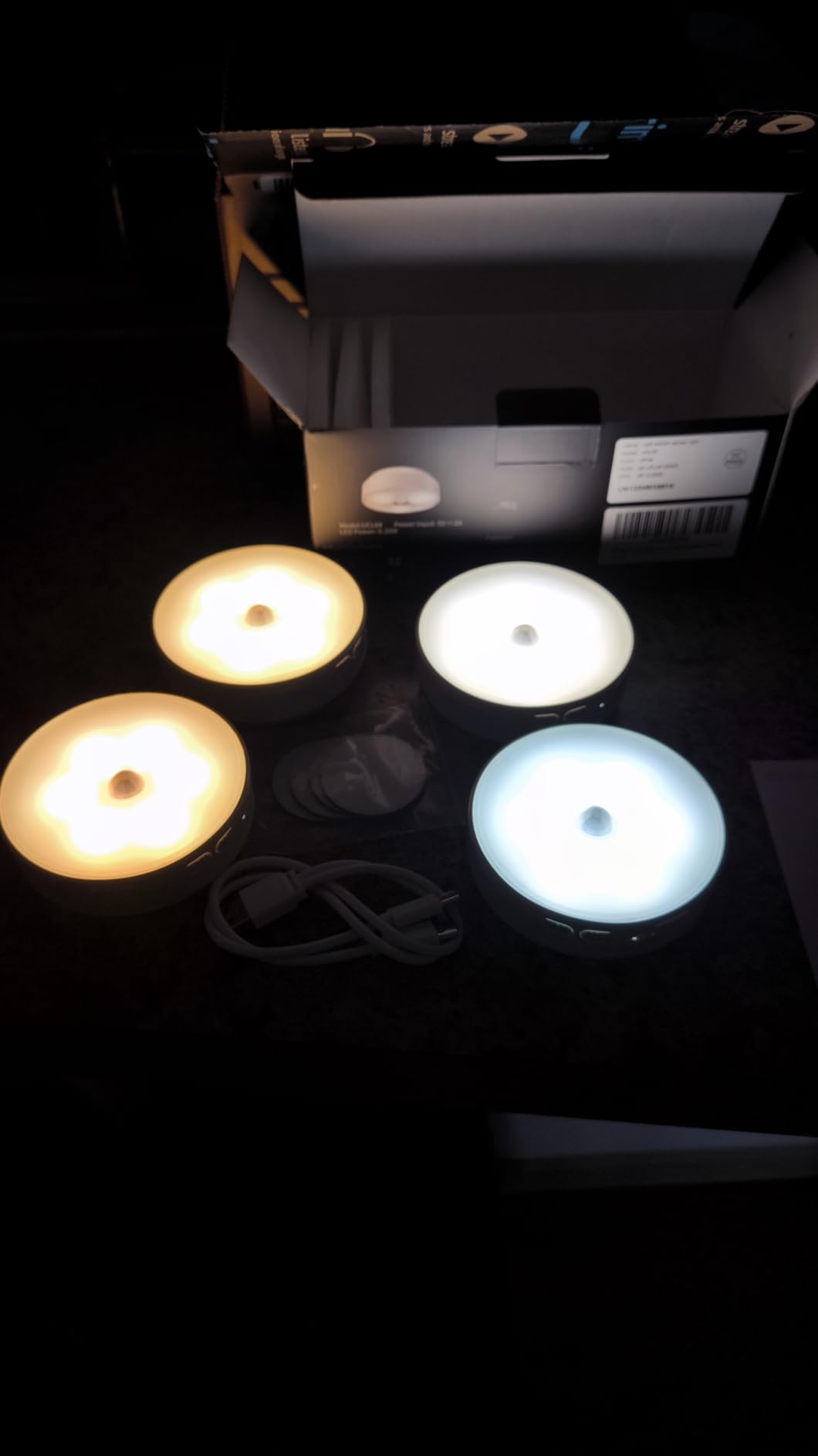 EZVALO Motion Sensor Closet Lights, LED Puck Lights | 1200mAh USB-C Rechargeable, Dimmable, 3 Color Temps, Magnetic, Motion Sensor Lights, Under Cabinet Lights, Stick-On customer photo 1