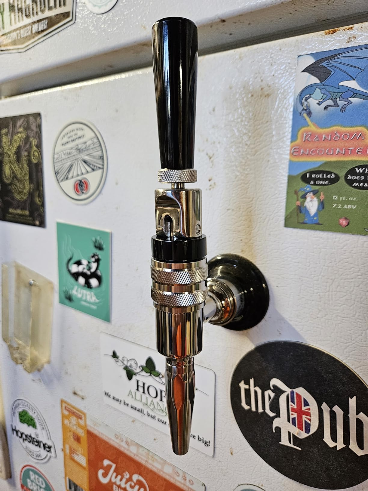 Stout Beer Coffee Faucet, All 304 Stainless Steel Keg Beer Tap for Cold Brew Coffee & Nitro Beer, with Black Plastic Tap Handle, for Kegging customer photo 1