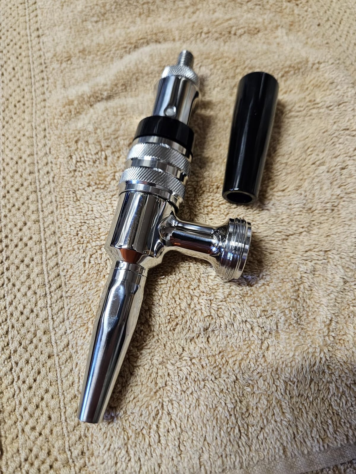 Stout Beer Coffee Faucet, All 304 Stainless Steel Keg Beer Tap for Cold Brew Coffee & Nitro Beer, with Black Plastic Tap Handle, for Kegging customer photo 2