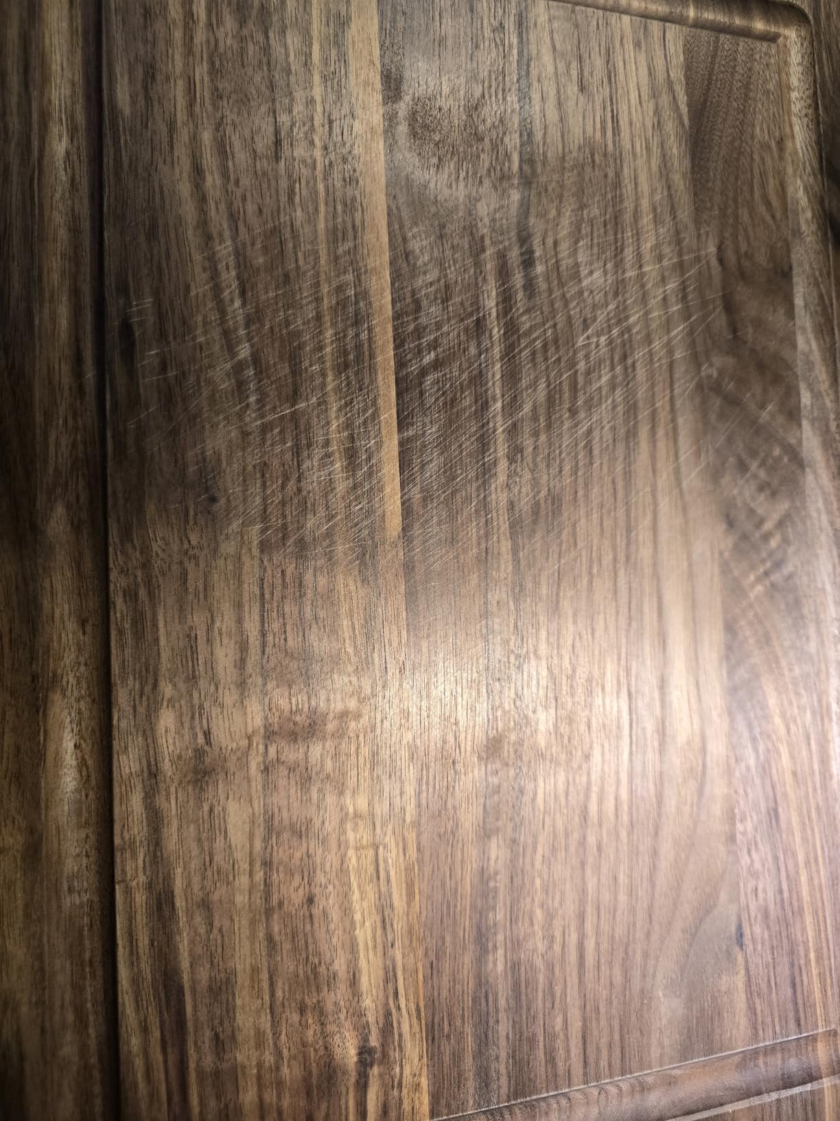 Empune Black Walnut Wood Cutting Boards for Kitchen Wooden Cutting Board with Handle, Chopping Board with Built-in Juice Groove & Well, Heavy-duty Charcuterie Board Butcher Block, 16.5x11.8x1.4 Inches customer photo 1