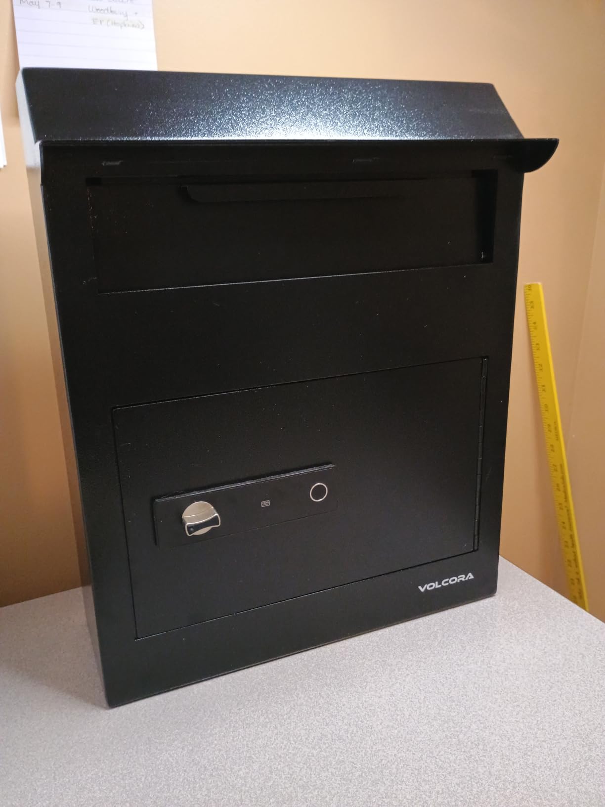 Volcora Smart Key Drop Box with Fingerprint Lock, Drop Safe with Drop Slot, Digital Keypad, Supports Fingerprint/APP Bluetooth/Passcode/Access Card/Key Unlock, Wall Mount Mailbox, Cash Drop Box customer photo 2