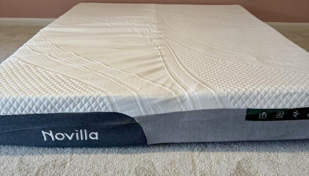 Novilla Bliss Cooling Queen Mattress, 14 Inch Gel Queen Memory Foam | Mattress in a Box with Cool-Touch Nylon Cover, Pain Relief & Spinal Support with CertiPUR-US Certified Foam customer photo 1