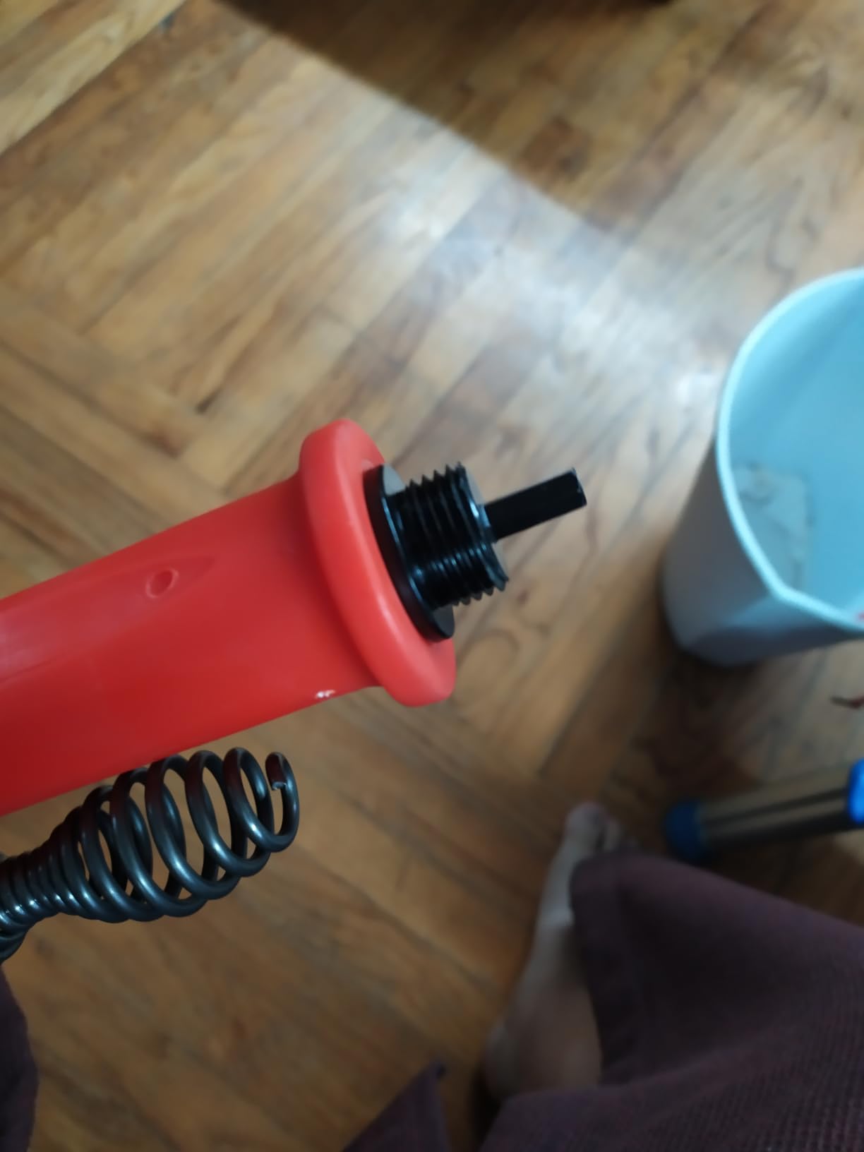 56658 K-6P 6FT Toilet Auger Snake for Use Manually or with Drill, Telescopic for Greater Reach, Heavy-Duty Toilet Auger Clog Remover Tool with Dual Bulb Head, Flexible Closet Auger with Vinyl Guard customer photo 1