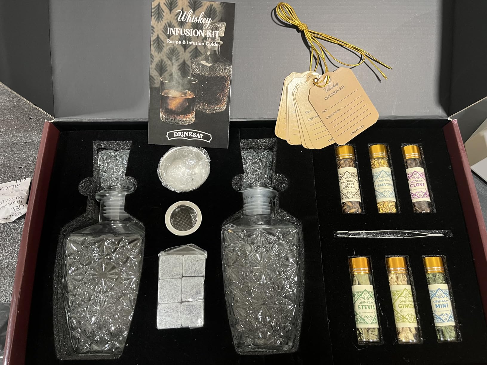 Whiskey Infusion Kit & Whiskey Making Kit - DIY Bourbon, Cocktail, Tequila Alcohol Gift Set with 12 Natural Botanicals, Craft Your Own Flavored Spirits, Whiskey Gifts for Men, Home Bar, Birthday Presents customer photo 1
