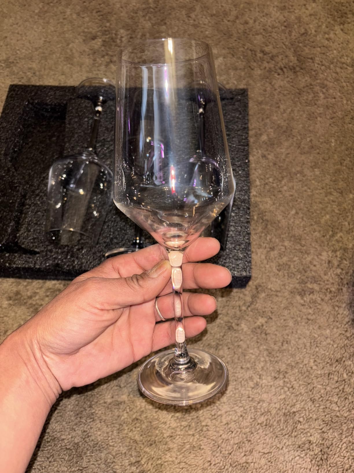 Wine Glasses Set of 4, 14oz Lead-free Red / White Wine Glass With Stem | Thin Rim, Long Stem, Universal Wine Glass for Bordeaux, Pinot, Merlot, Cabernet, Chardonnay, Gifts for Wine Lovers customer photo 2