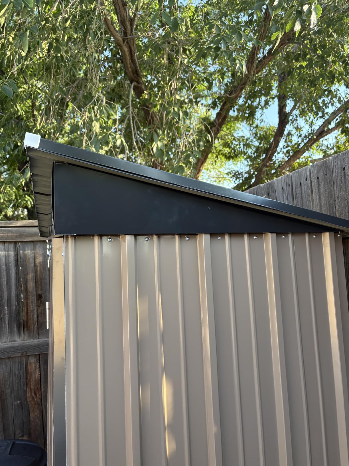 JUMMICO Metal Outdoor Storage Shed 6 x 8 FT Metal Shed with Lockable Door,Waterproof Garden Tool Shed Storage House for Backyard Patio Lawn,Grey customer photo 2