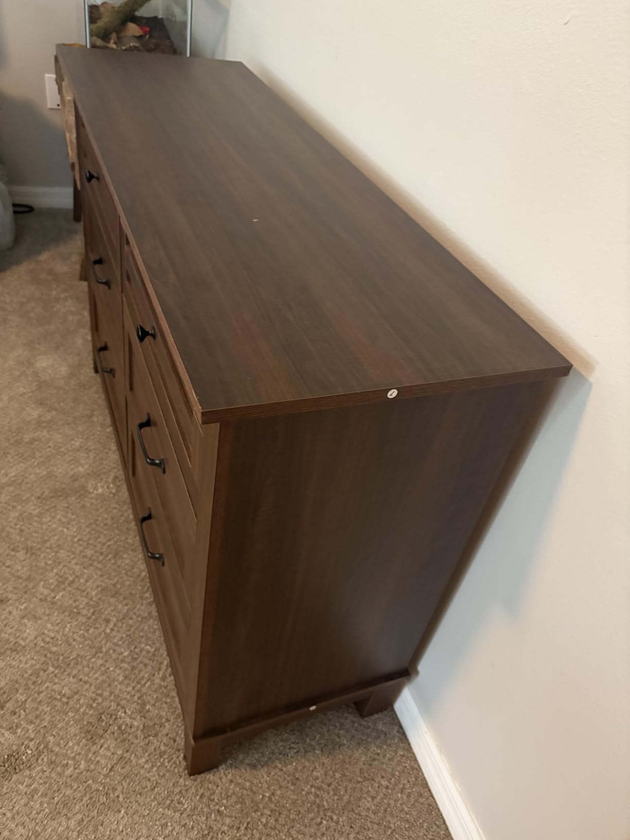 GarveeHome 6 Dresser for Bedroom, 47 in Wide Drawer Dresser with Storage Freestanding, Wooden Closet Storage Chest for Living Room, Bedroom, Entryway, Walnut customer photo 2