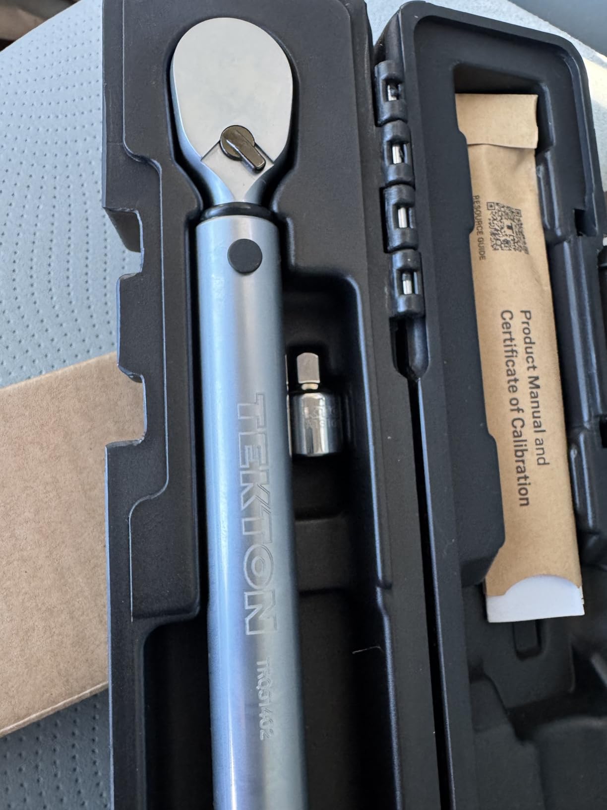 TEKTON 1/2 Inch Drive Micrometer Torque Wrench | TRQ52402 | (40 - 200 ft-lb), Dual-Direction, Certificate of Calibration customer photo 1