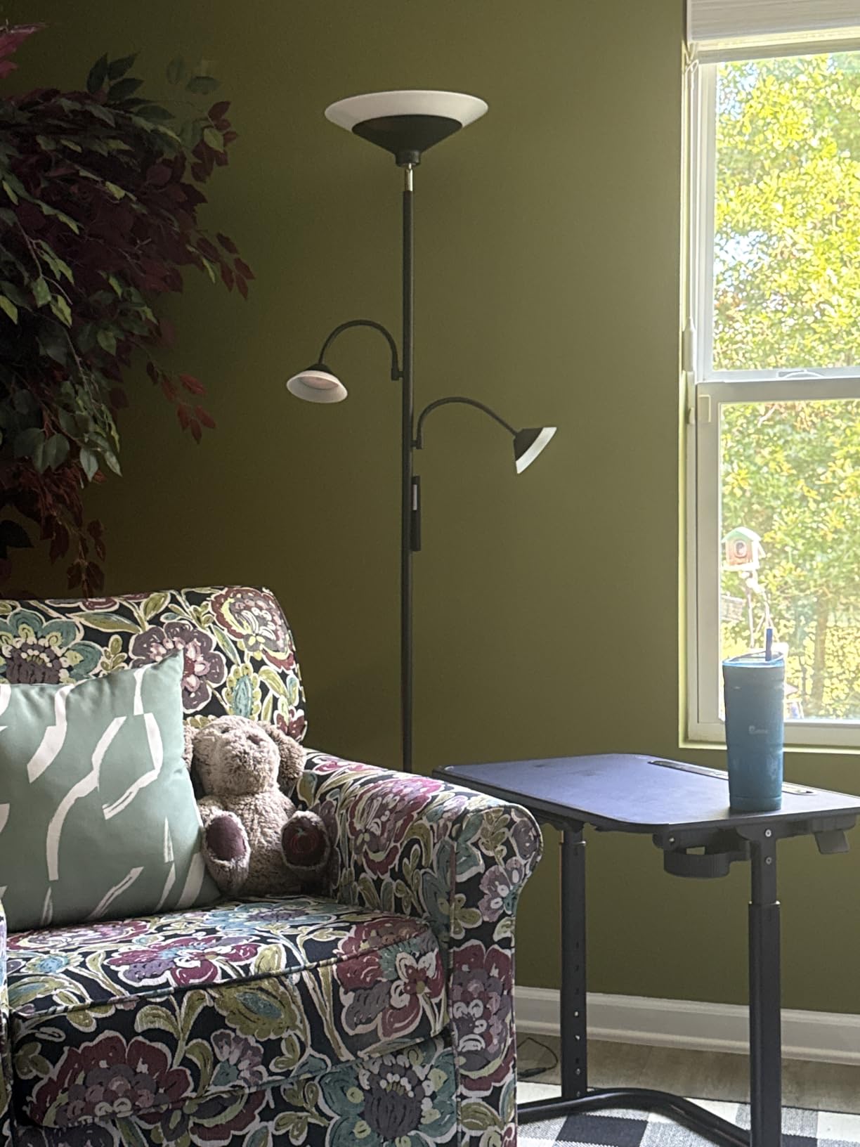 SIBRILLE 42W 3-Light Torchiere Floor Lamp, LED Tree Standing Lamp | Dimmable Bright Floor Lamp with Remote, 2300LM, 3 Color Temperatures, 72