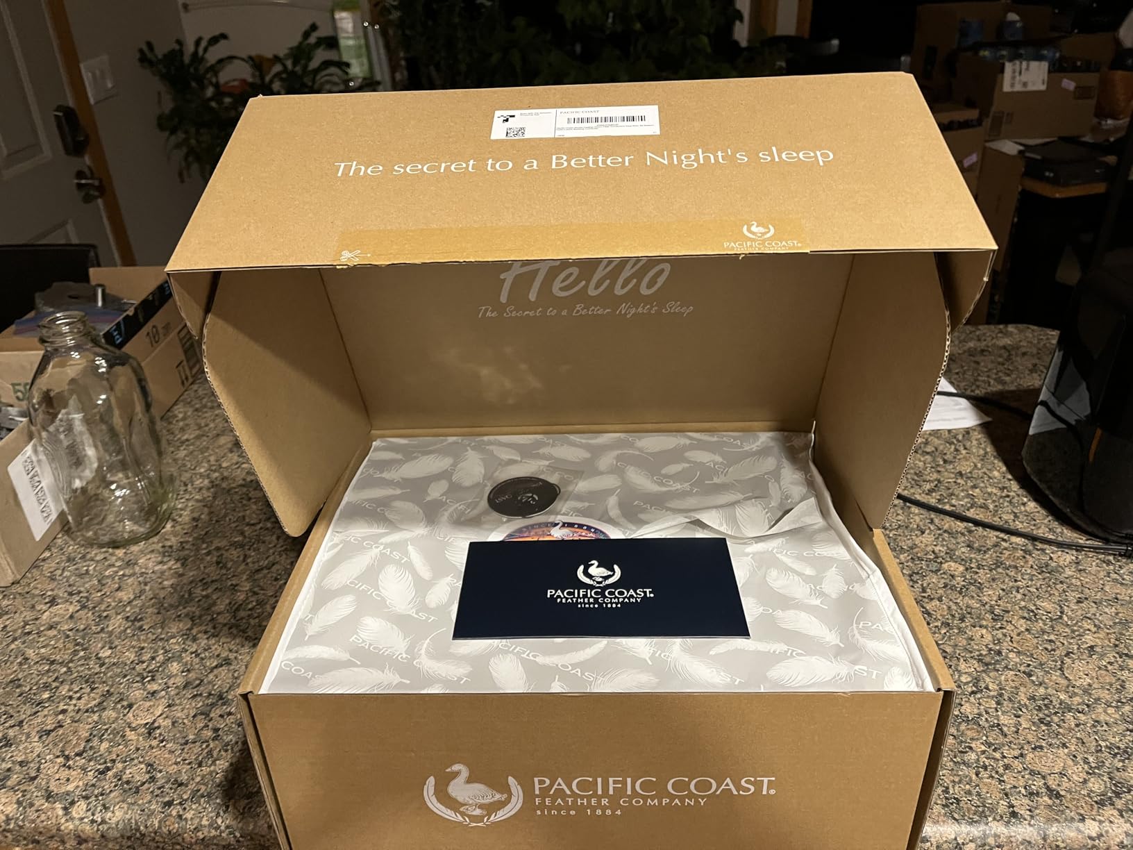 Pacific Coast Luxury White Goose Feather Down Fiber Comforter Queen Size, All Season Hotel Collection Duvet Insert, Ultra Soft, Breathable Bedding Comforter with 8 Corner Tabs, 90x90 Inch White customer photo 2