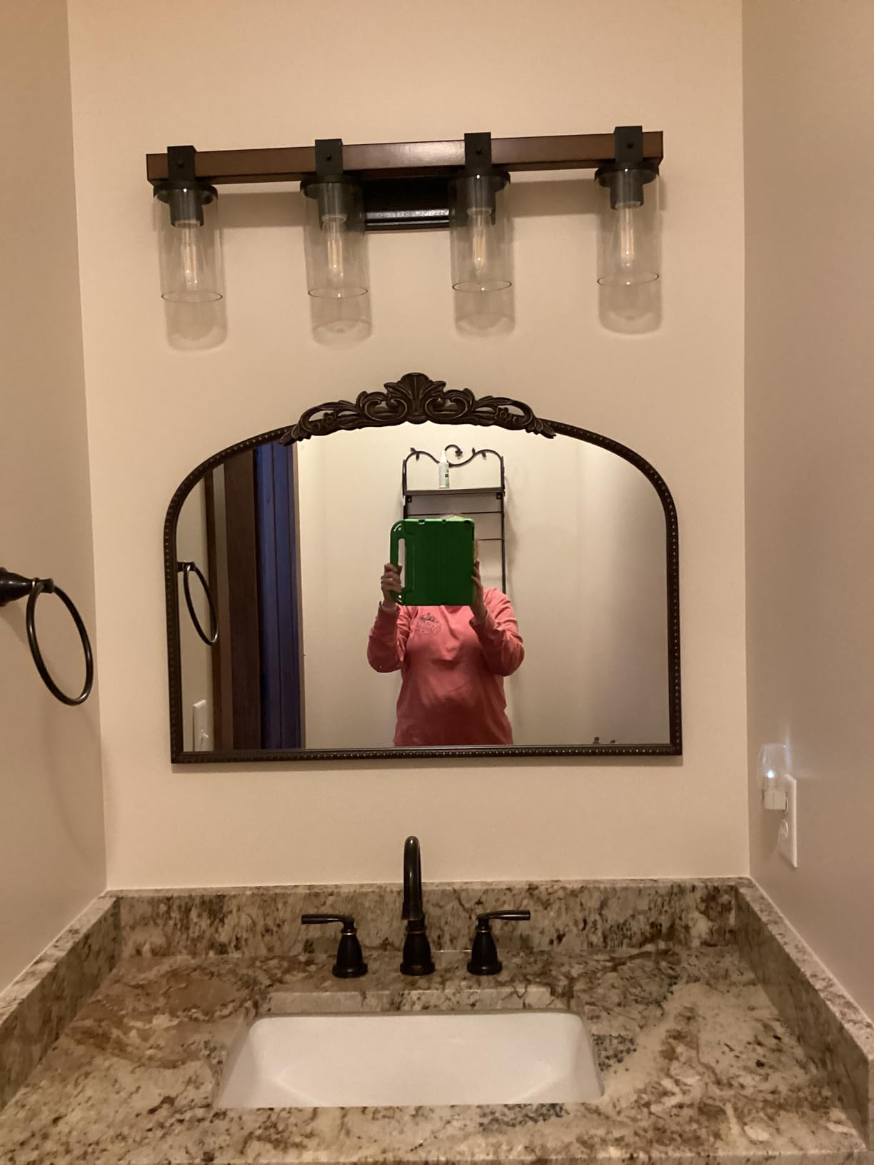 Micasso Large Bronze Vintage Mirror: 48