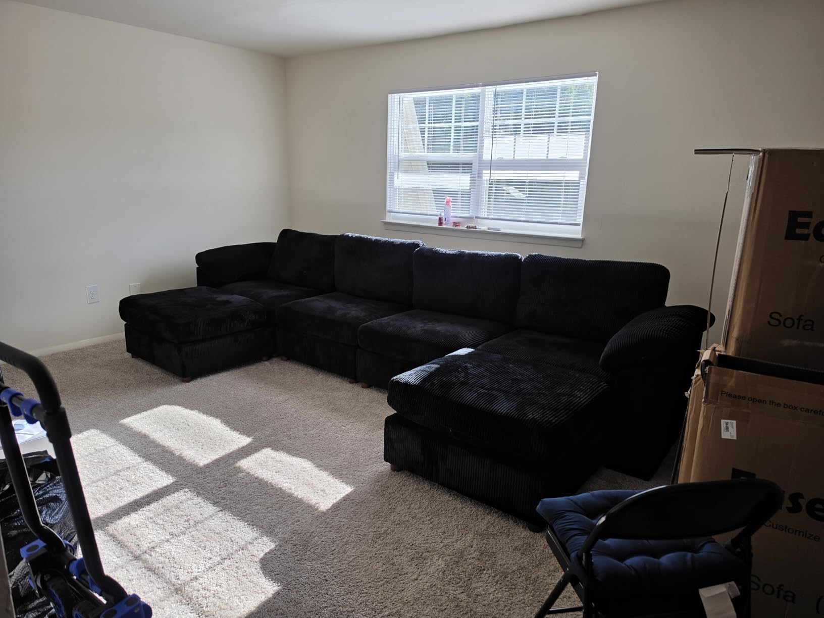 EASE MOOSE Oversized Sectional Modular Sofa, Comfy Deep Seat Couch for Living Room, Solid Wood Frame Sofa, Removable and Washable, Grey customer photo 2