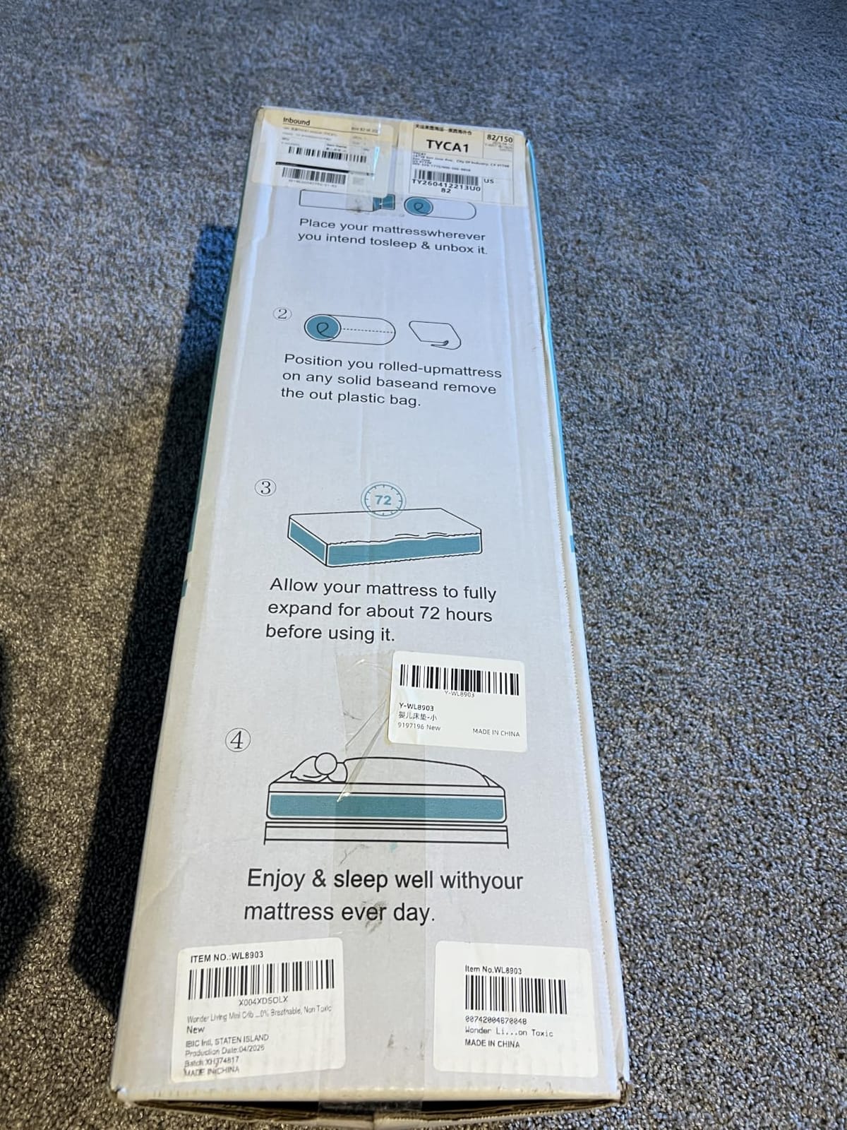 Crib & Toddler Mattress, 100% Organic Cotton Cover, Breathable, Premium Foam Interior, 5’’ Thickness Firm, Fits Any Standard Size Baby Crib & Toddler Bed customer photo 1