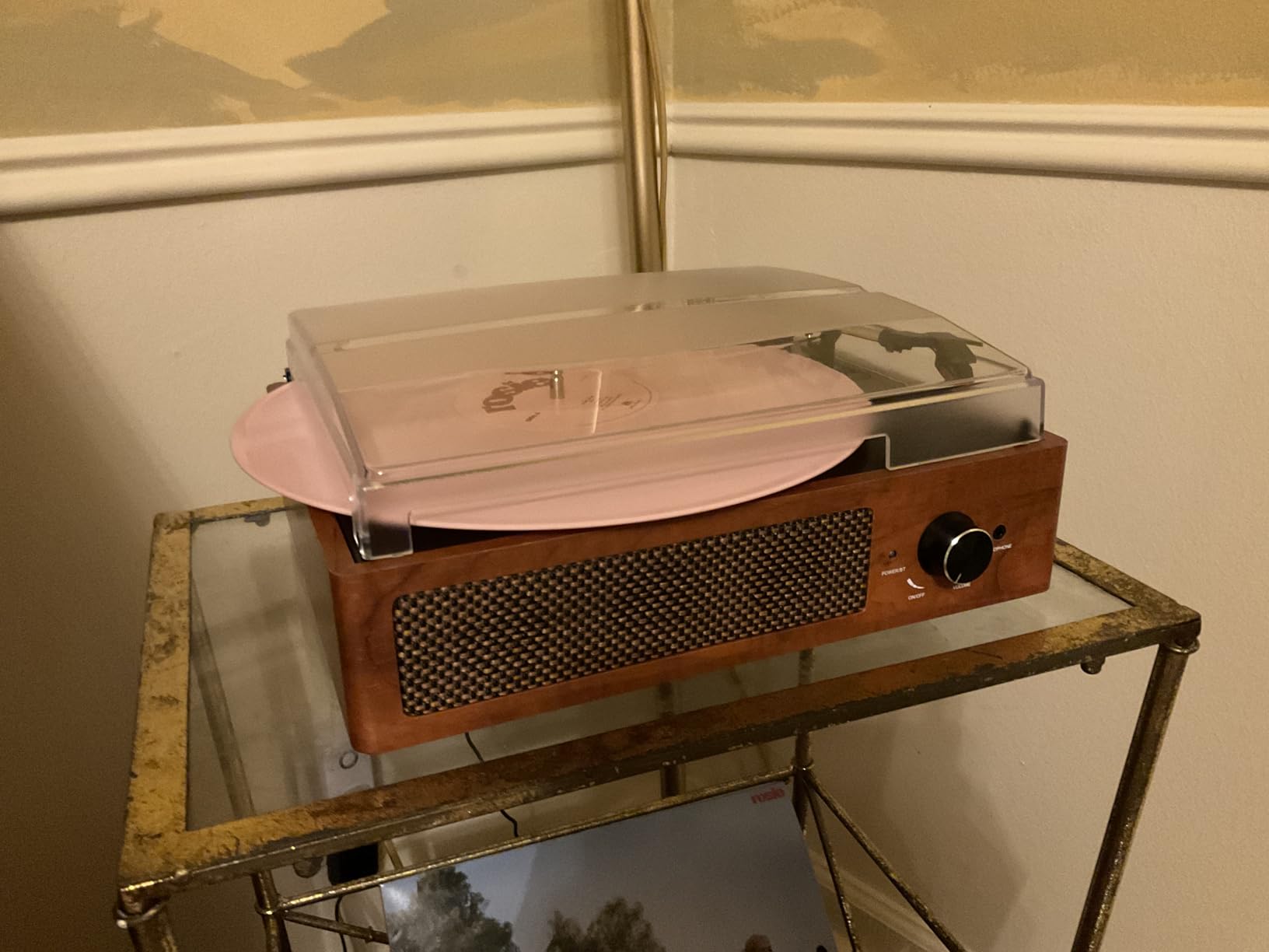 FEKTIK 10-in-1 Bluetooth Turntable with Built-in Speaker, Vinyl Record Player CD Cassette and FM Radio Combo, AUX in USB MP3 Recording Headphone Jack Compact Stereo System for Home customer photo 2