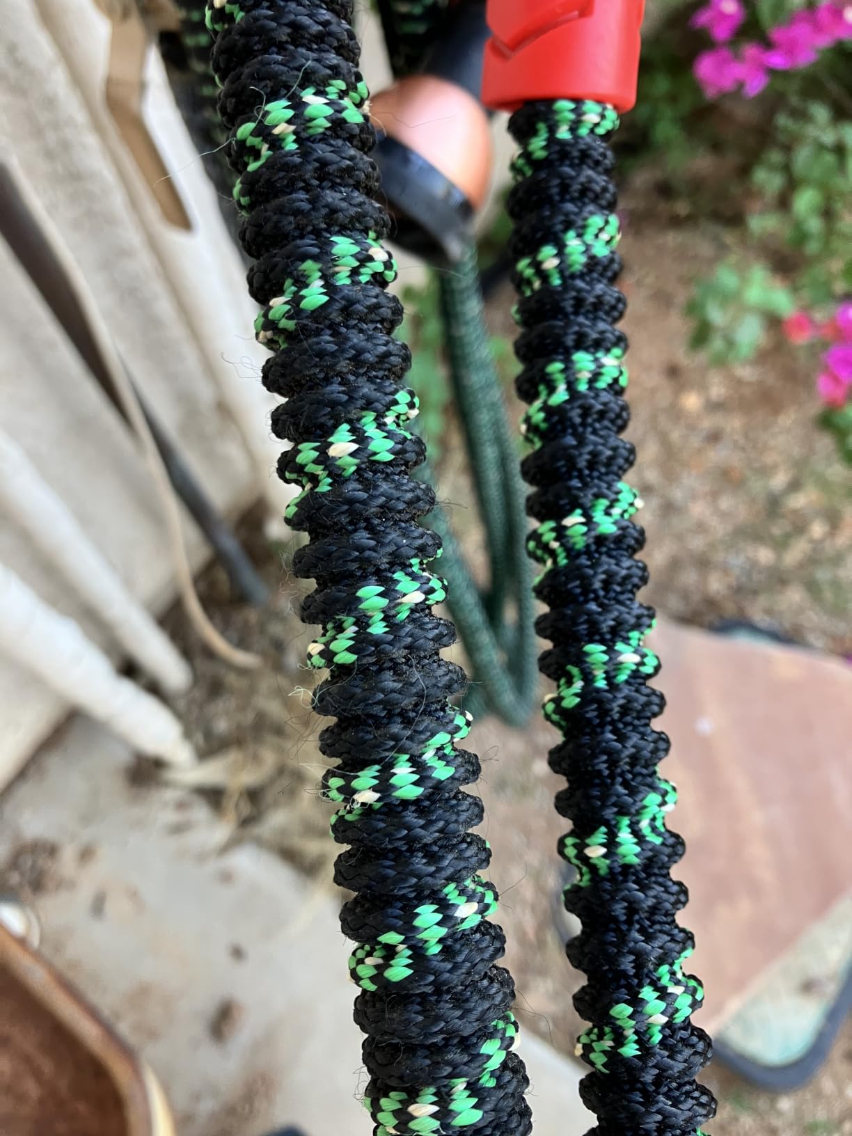 Pocket Hose Ballistic Double UV Edition 100 FT Expandable Garden Hose w/Pocket Pivot Swivel Connector, Anti-Burst Sleeve Reinforced w/Bulletproof Fiber, Lightweight, No-Kink, Compact, AS SEEN ON TV customer photo 2