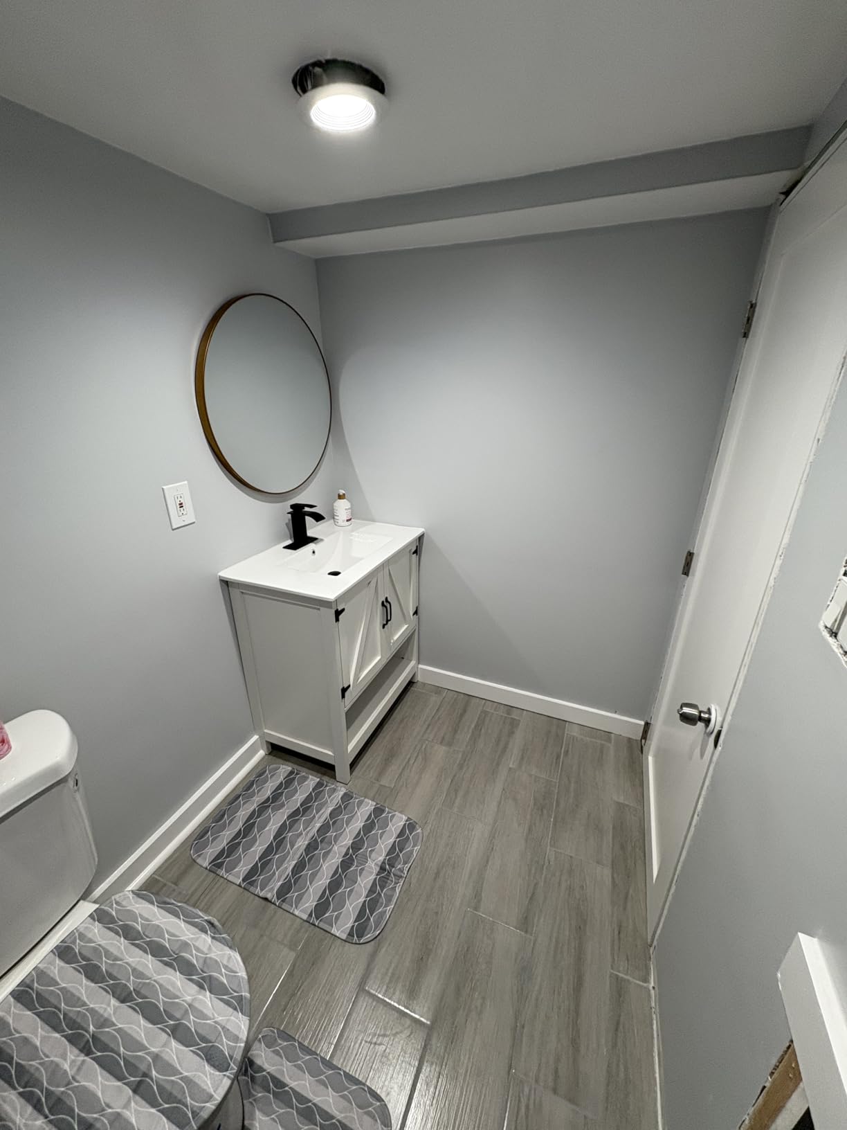 48 Inch Bathroom Vanity with Double Undermount Sink Combo, Black | Bathroom Storage Cabinet with 2 Drawers & 2 Soft-Close Doors, Freestanding Farmhouse Cabinet with Open Storage Shelf customer photo 1