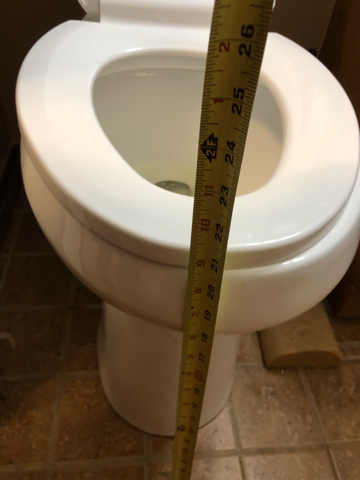 SUPERFLO 21 Inch Extra Tall Toilets Comfort Height Toilet (White) for Seniors & Tall Adults, ADA Elongated Toilet with 1.28 GPF Single Flush, Easy Install Bathroom Toilet customer photo 1