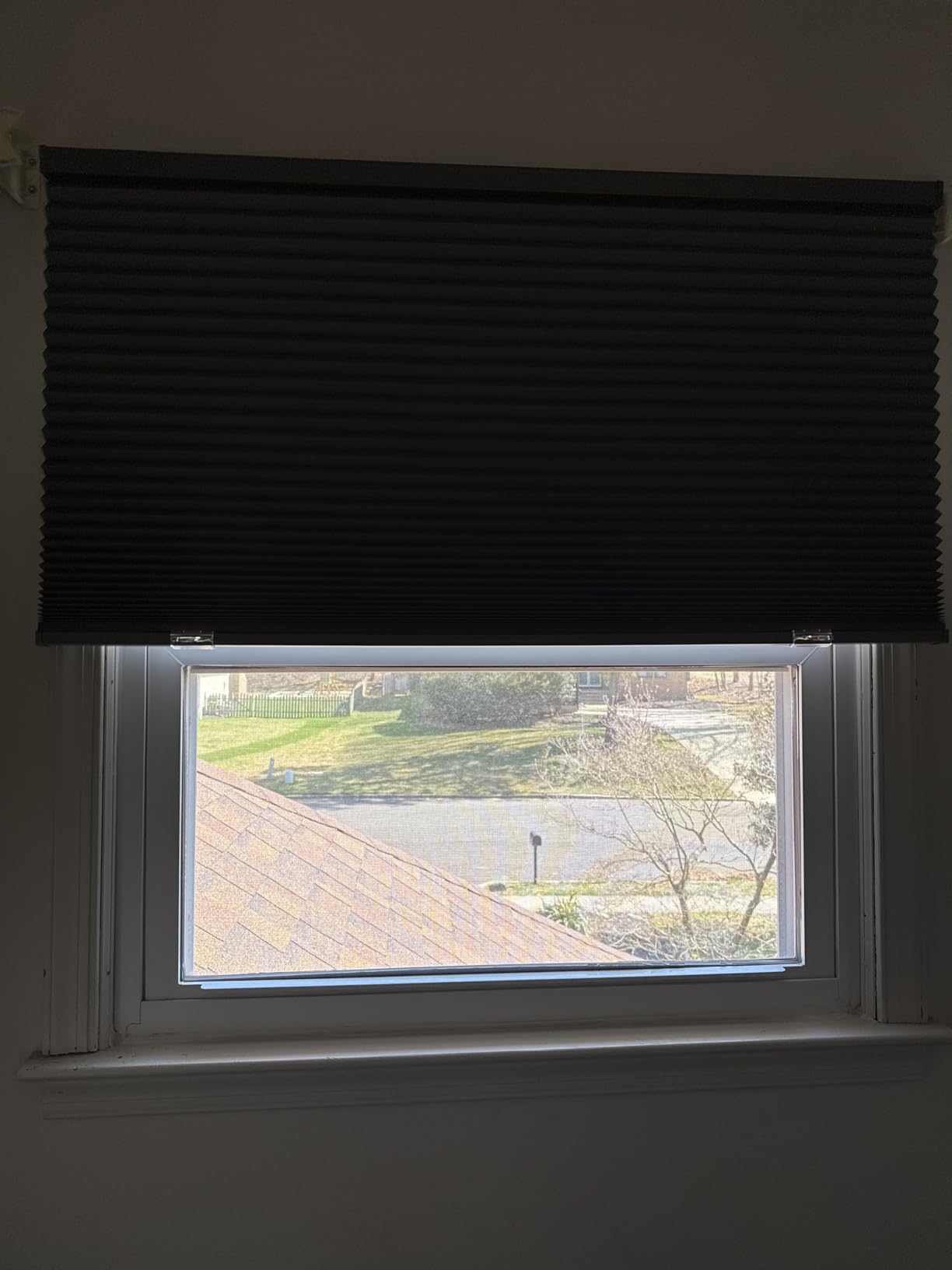 BlindsAvenue Cordless Cellular Shade, Gray Sheen, Custom Size | Blackout Pull Down Blinds for Indoor Windows, Thermal Insulation, Noise Reduction Honeycomb Shades for Home Privacy customer photo 2