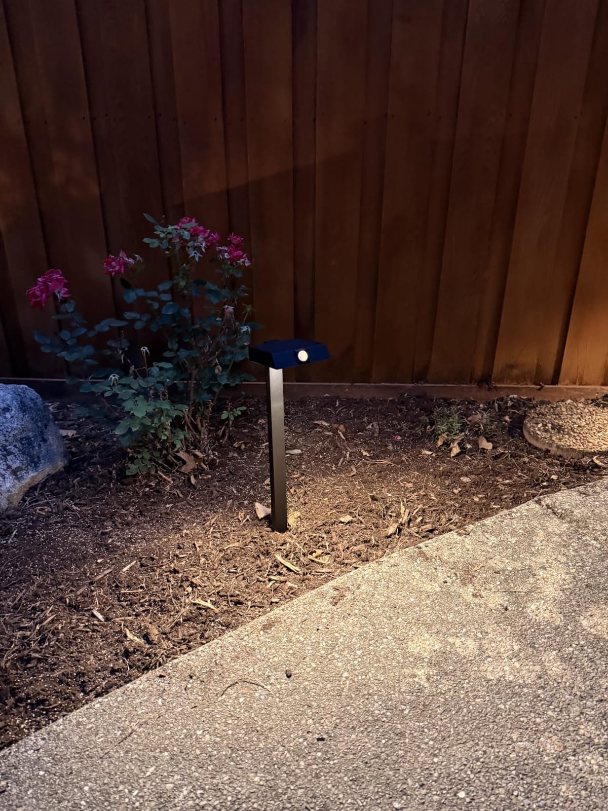 XMCOSY+ Solar Pathway Lights, 6 Pack Metal Motion Sensor Outdoor Lights | 300LM Bright Landscape Lights, All-Night Lighting, IP65 Waterproof Garden Light for Yard, Driveway & Walkway, Warm/Cool White customer photo 1