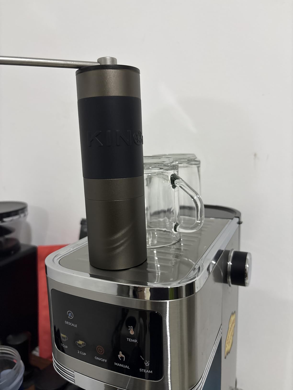KINGrinder K2 Manual Coffee Grinder Straight Handle Stainless Burr - Supports grind settings for various brewing methods such as pour-over and espresso customer photo 1