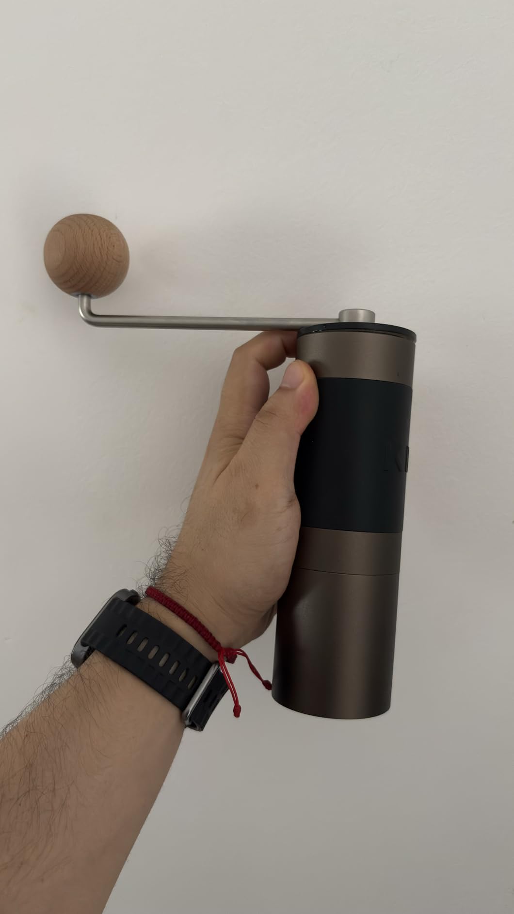 KINGrinder K2 Manual Coffee Grinder Straight Handle Stainless Burr - Supports grind settings for various brewing methods such as pour-over and espresso customer photo 2
