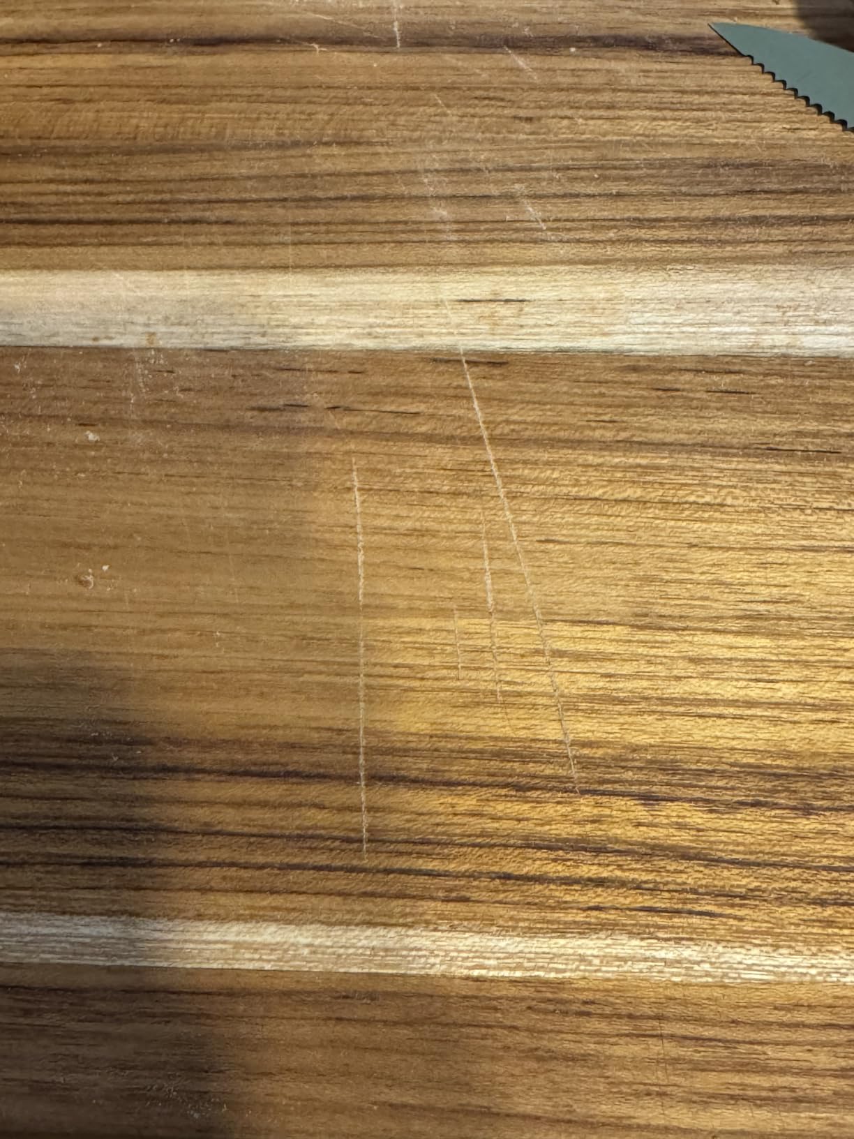 Teak Wood Cutting Board for Kitchen Non Slip Charcuterie Board | 17'' FSC Certified Thick Edge Grain Chopping Board with Juice Groove, Knife-Friendly Surface for Heavy Duty Serving customer photo 1